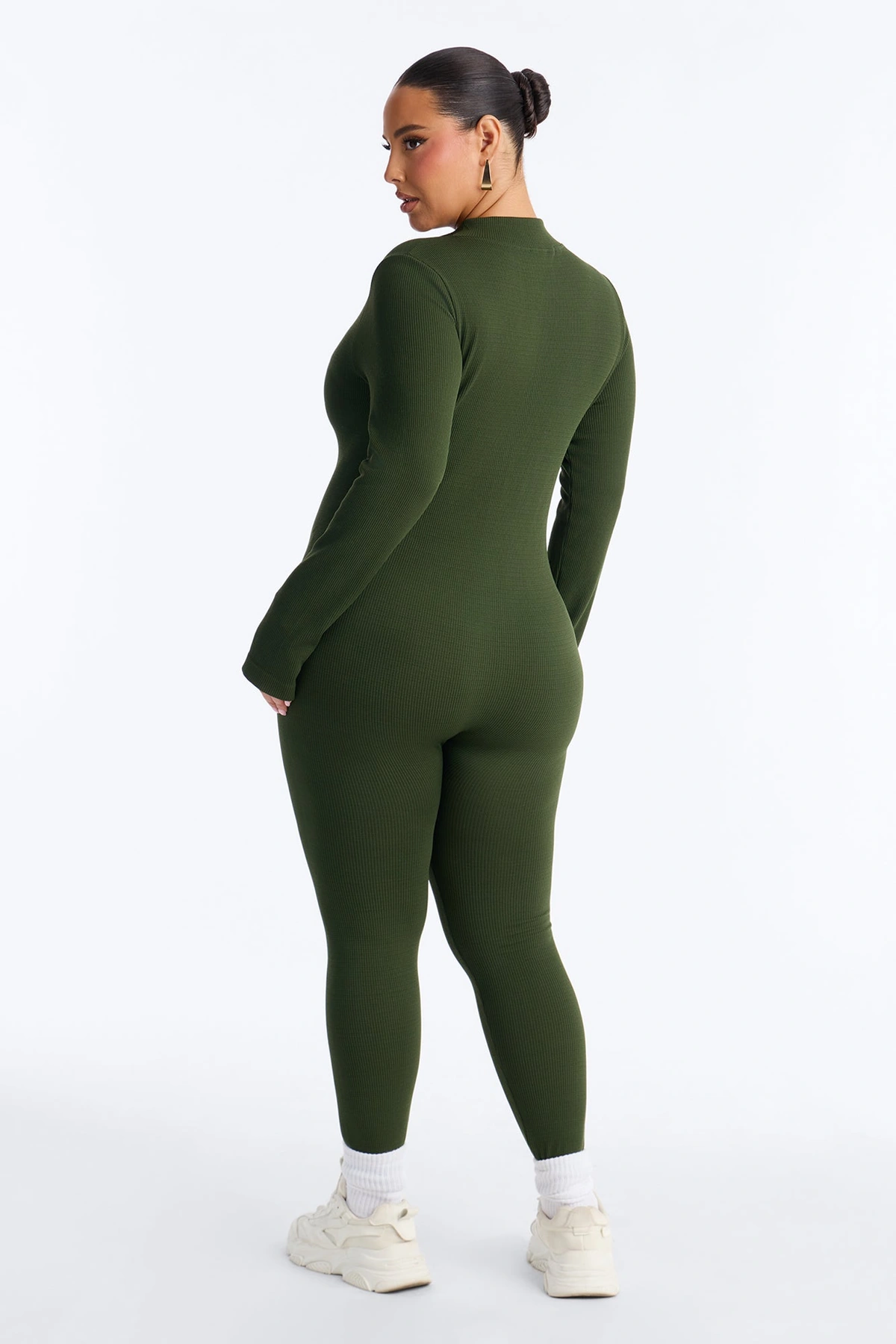 Chloe Seamless Jumpsuit - Olive — Verde-azeitona