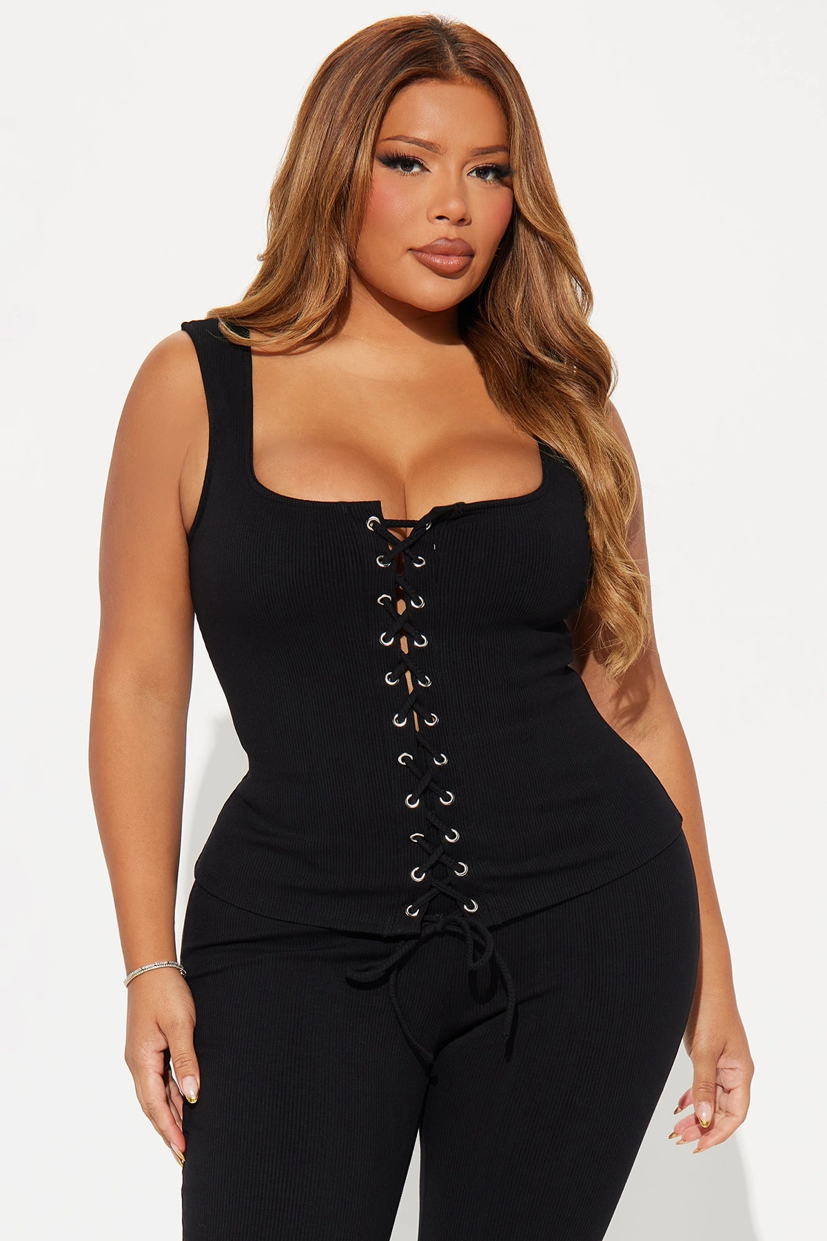 Carina Snatched Pant Set - Black — Preto