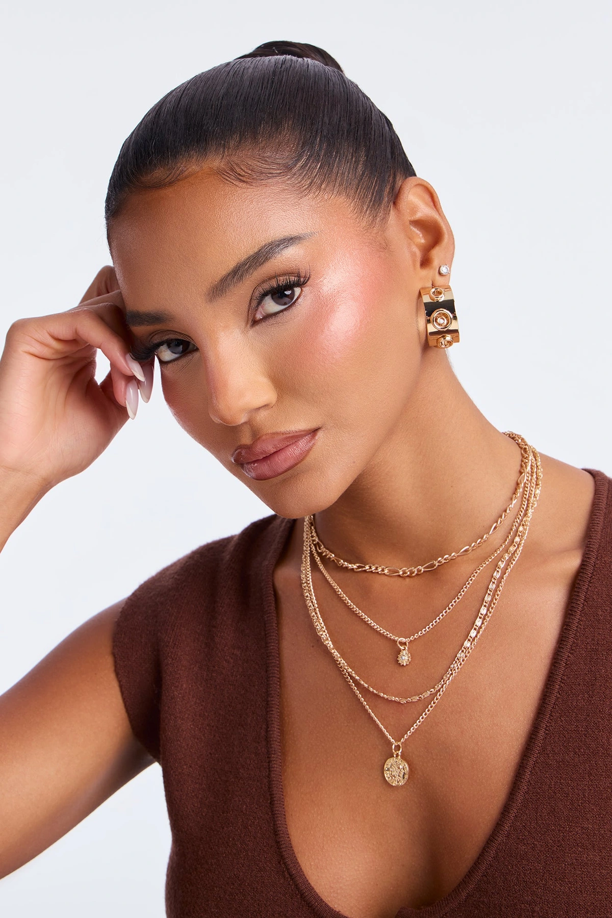 You're My Weakness Layered Necklace - Gold — Dourado