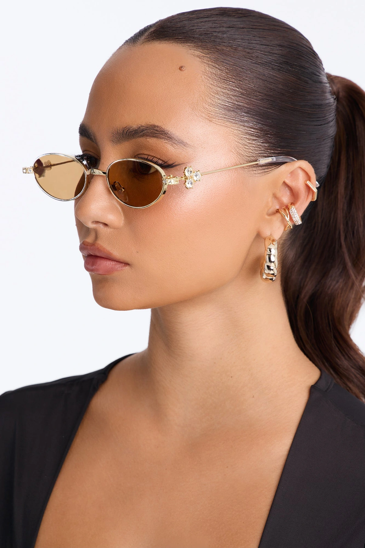 My Rock Sunglasses - Gold/Brown — Dourado/Castanho