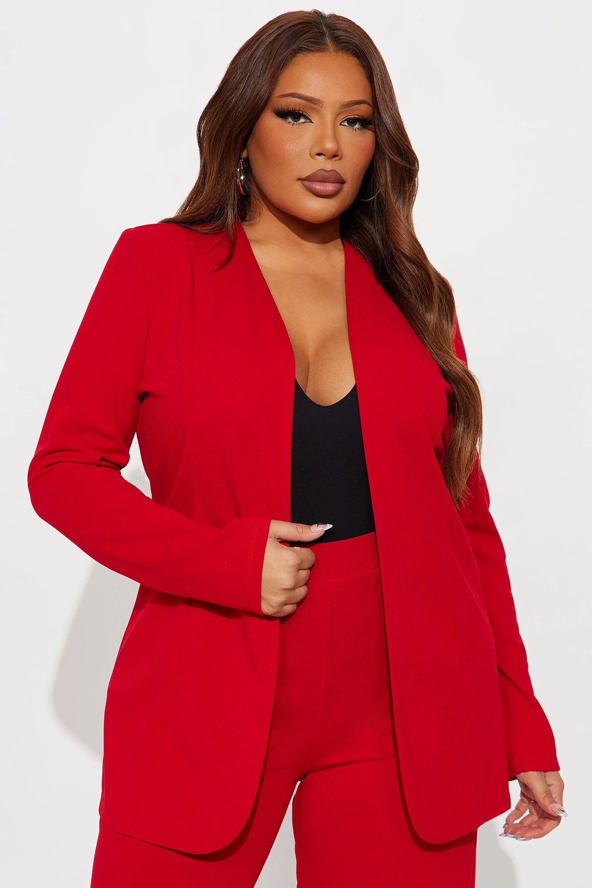 Payin' It Forward Wide Leg Pant Set - Red — Vermelho