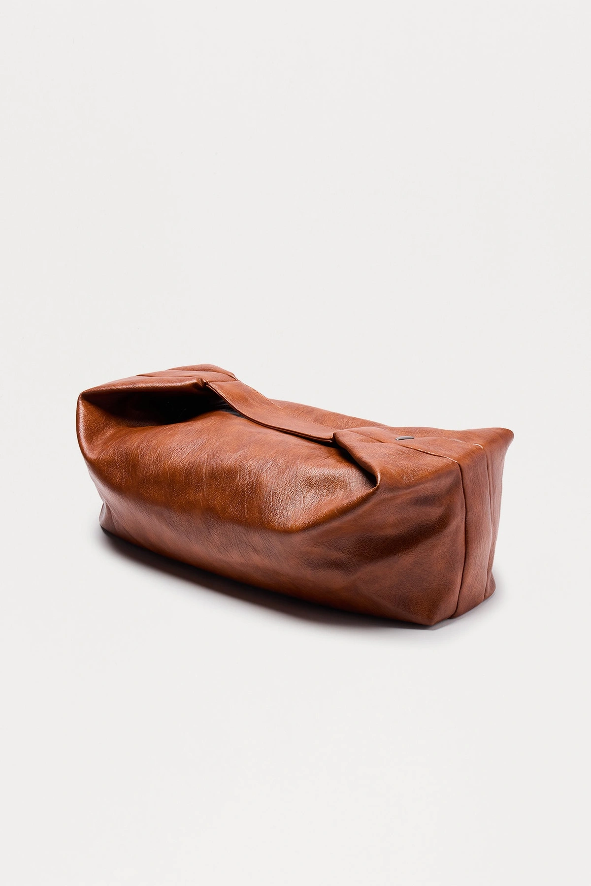 Second Guessing Distressed Faux Leather Shoulder Bag - Cognac — Cognac