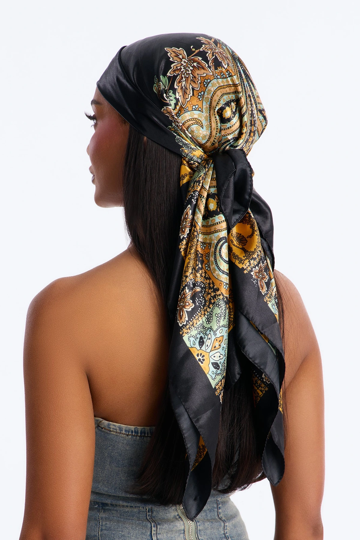 Sunny Shade Head Scarf - Brown/combo — Castanho/combinação