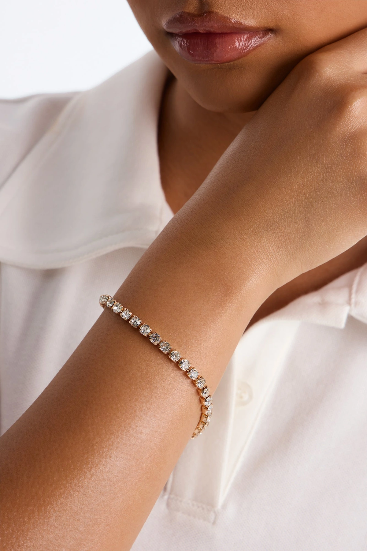 Divine Tennis Bracelet - Gold — Dourado