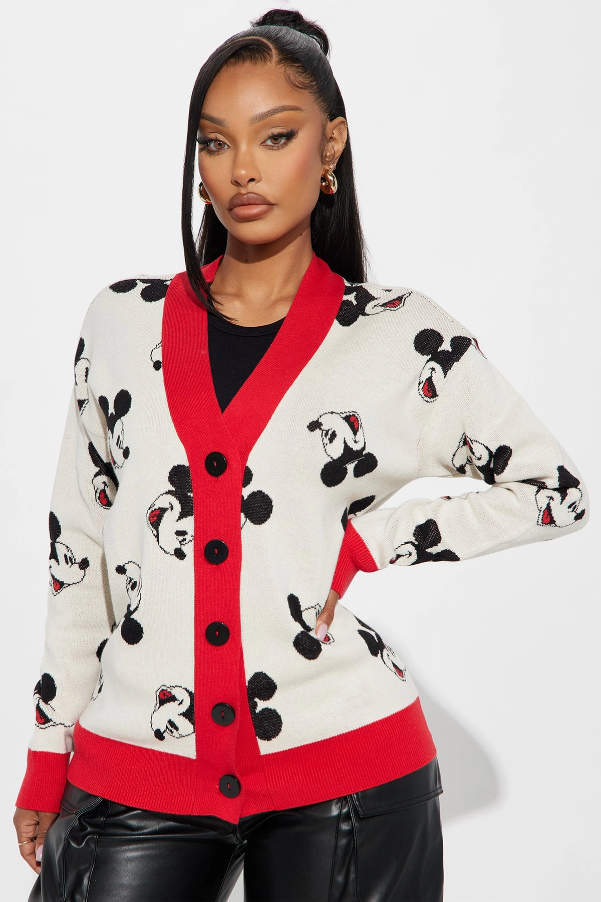 Mickey Mouse Cardigan - Cream/combo — Creme/combinação