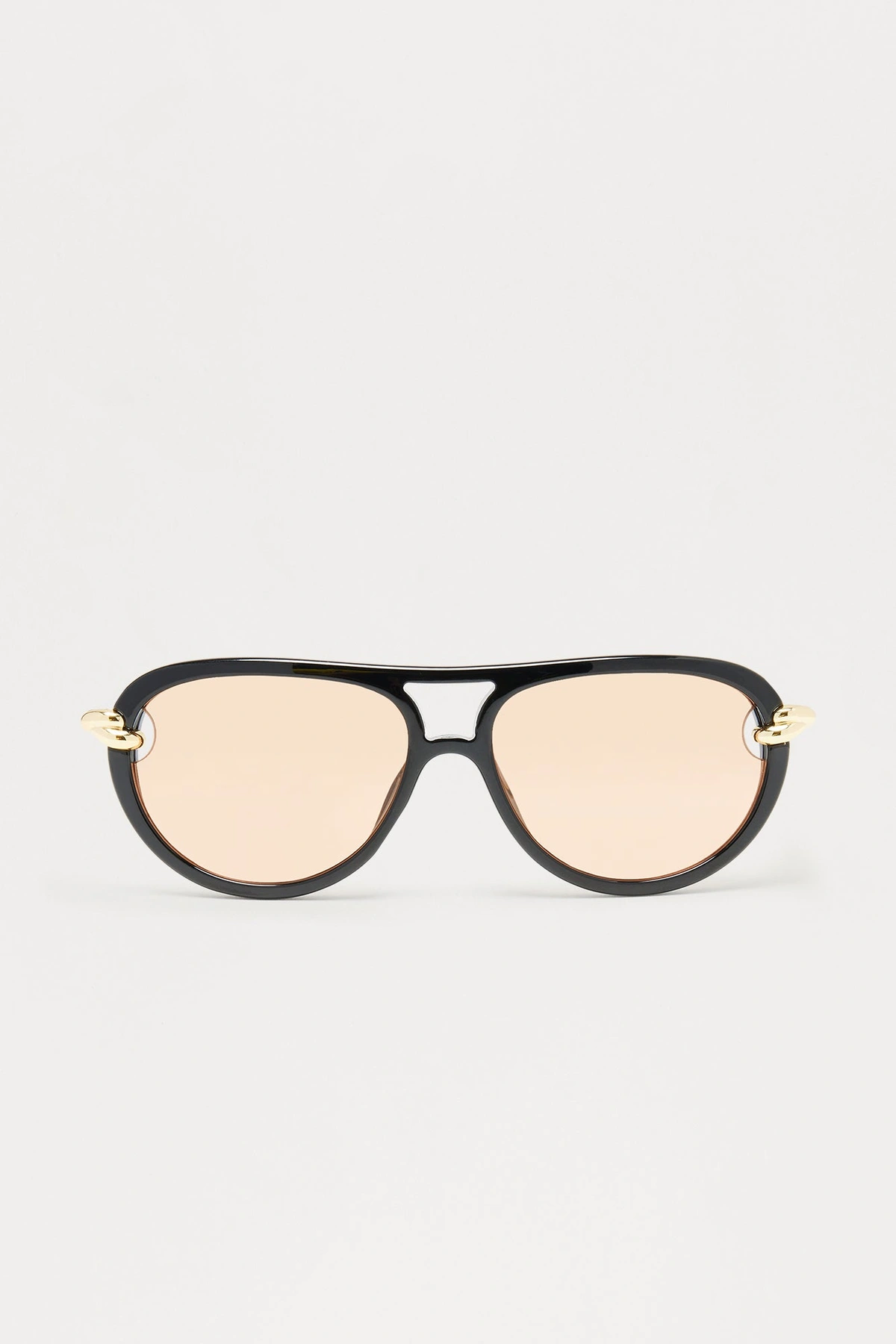 Knoty Girl Aviator Sunglasses - Black — Preto