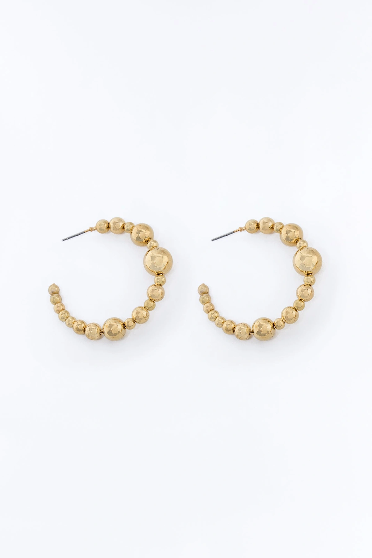Thought About It Hoop Earrings - Gold — Dourado