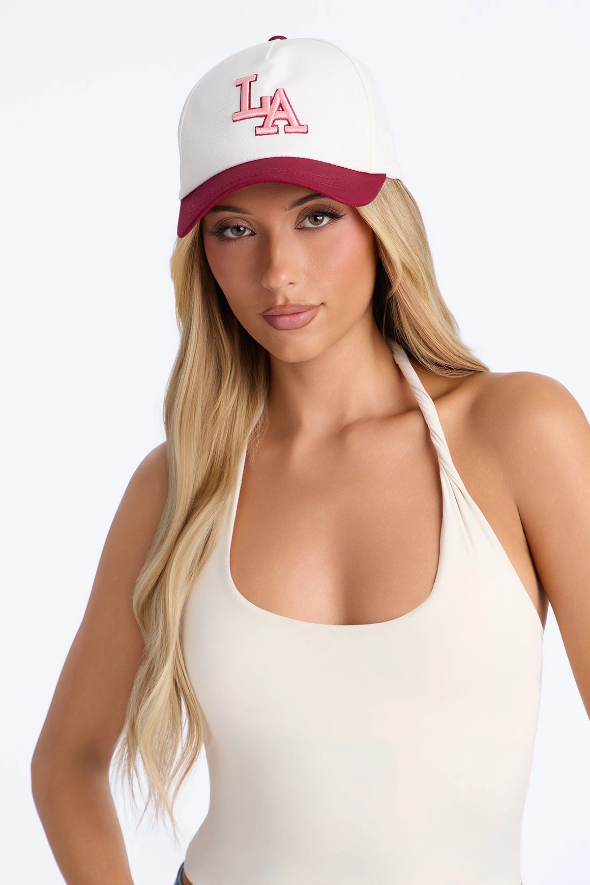 LA Has My Heart Baseball Hat - Burgundy/combo — Bordô/combinação
