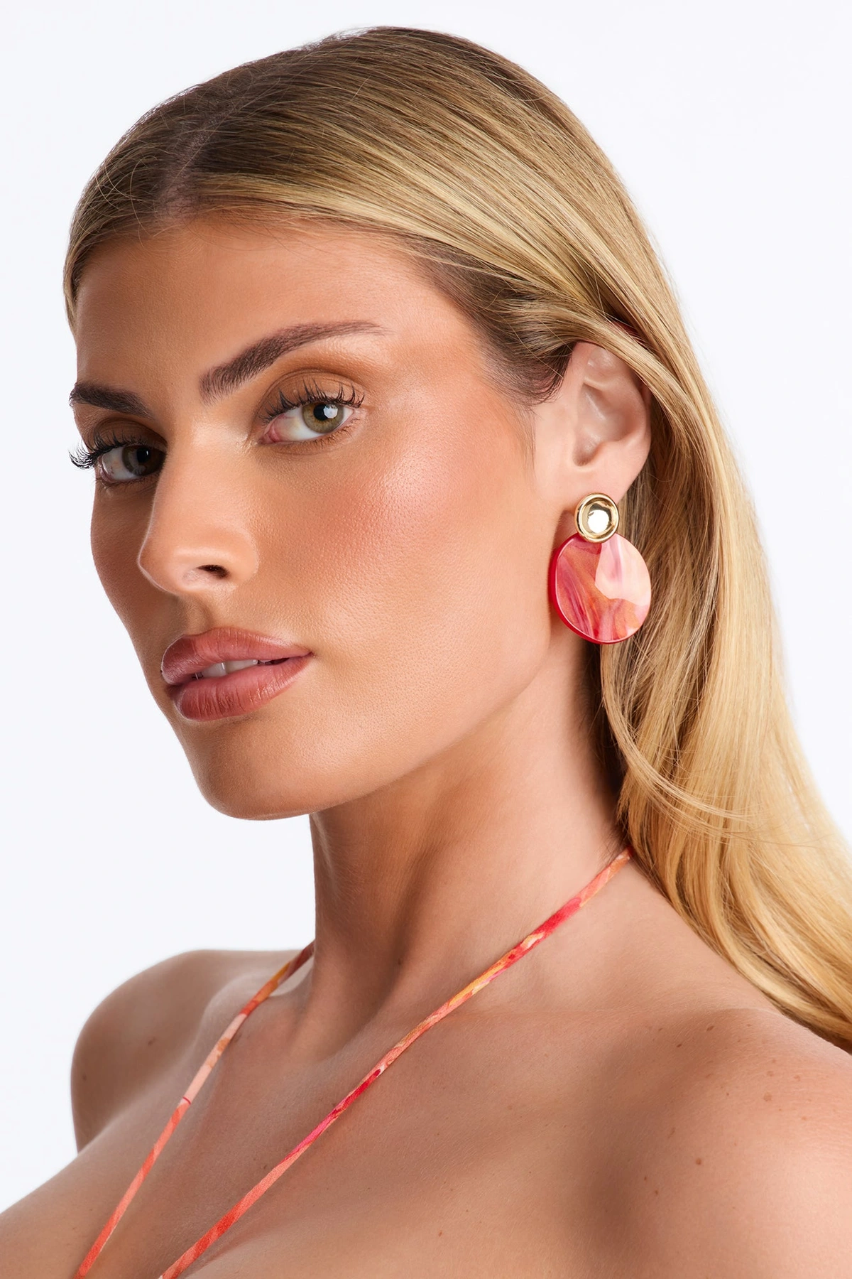 One Call Away Drop Earrings - Red/combo — Vermelho/combinação