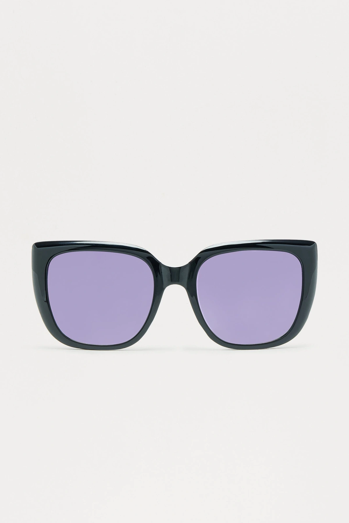 Shade Check Cat Eye Sunglasses - Black — Preto