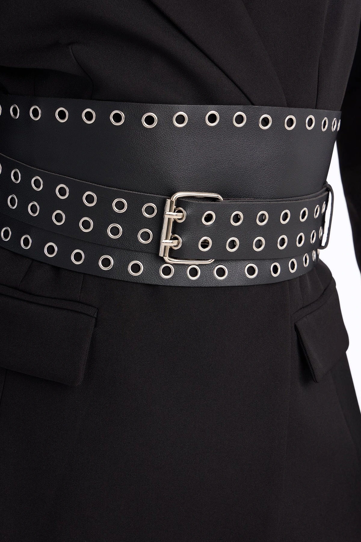 Hold Me Tight Faux Leather Corset Belt - Black — Preto