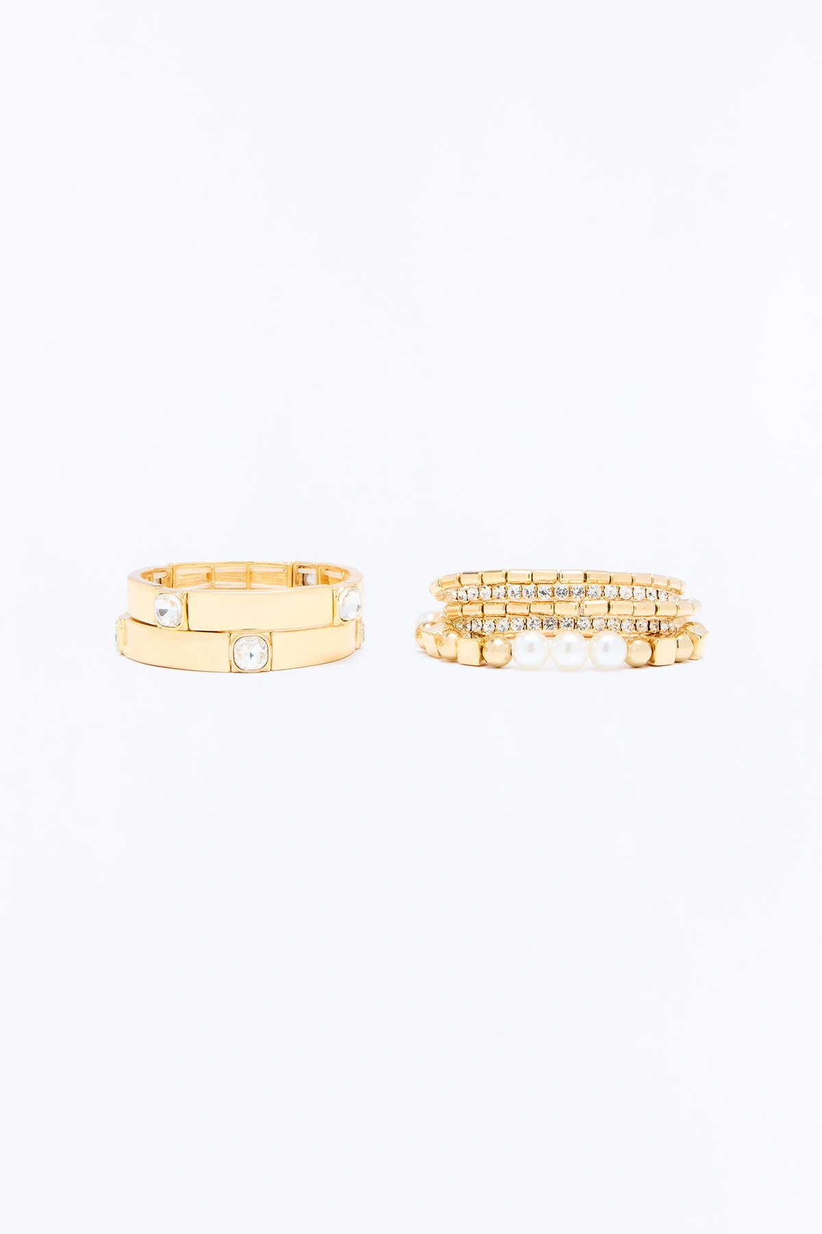 Chic Essence 7 Piece Bracelet Set - Gold — Dourado