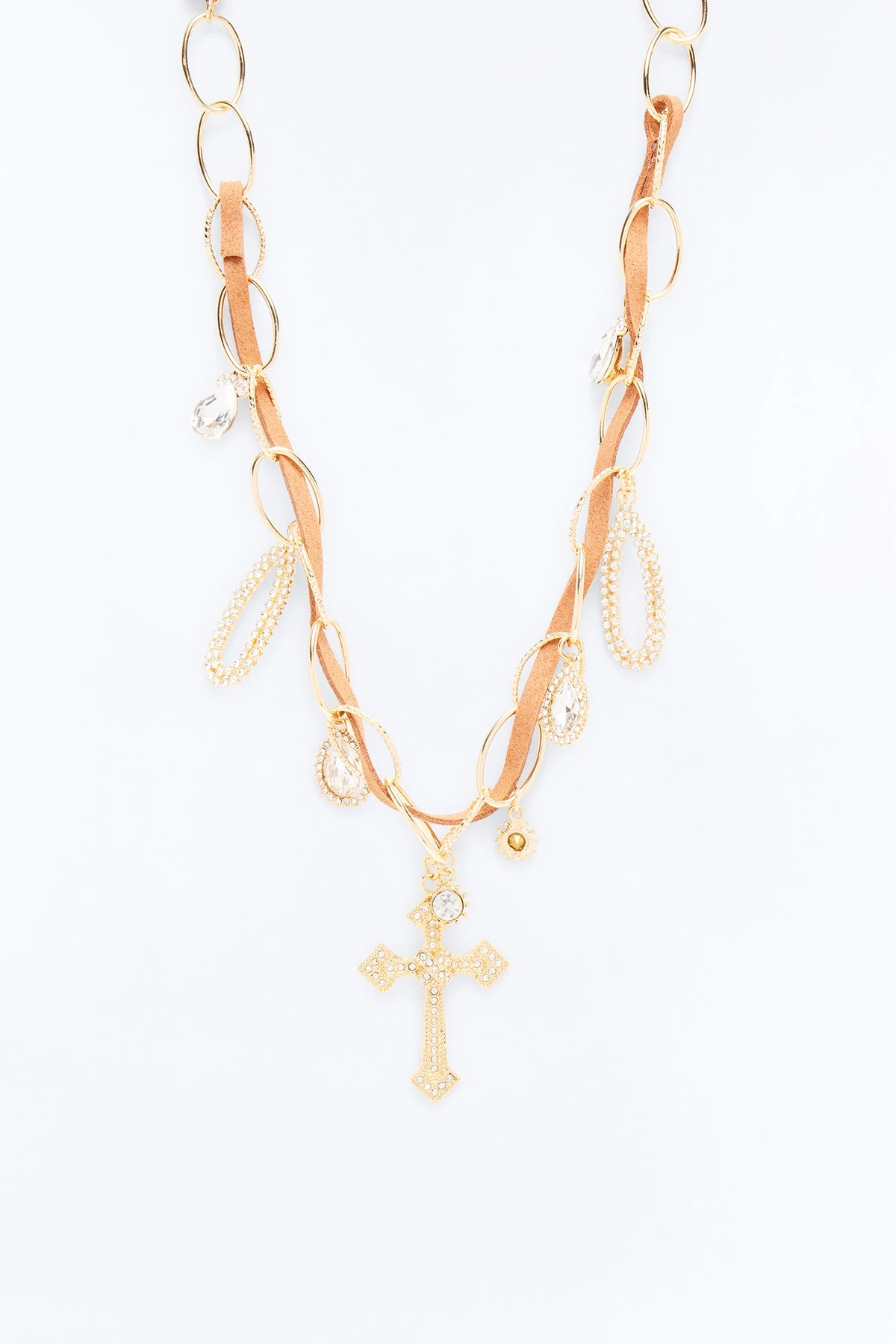 His Name We Trust Charm Necklace - Gold — Dourado