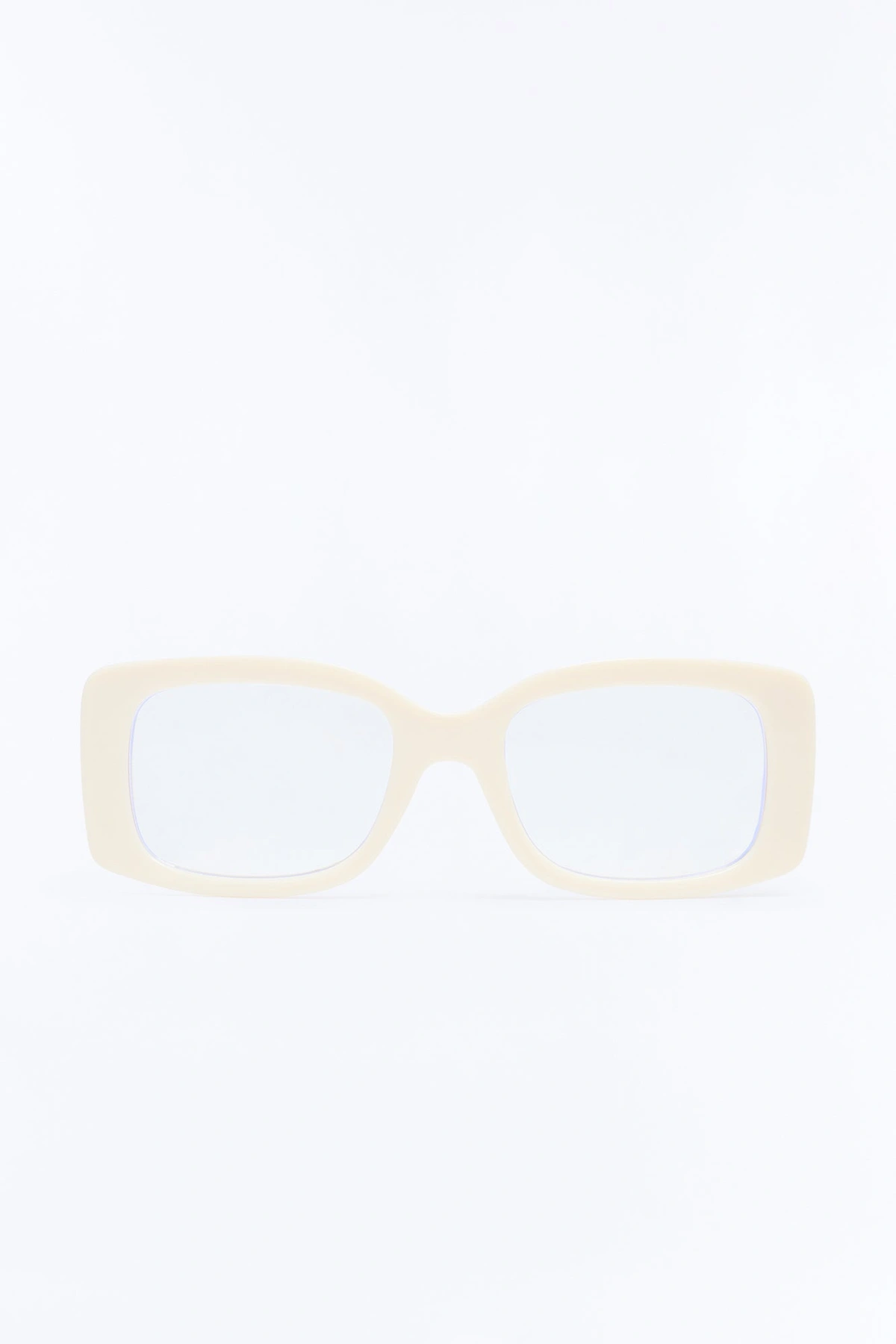 Figure You Out Blue Light Glasses - Ivory — Marfim