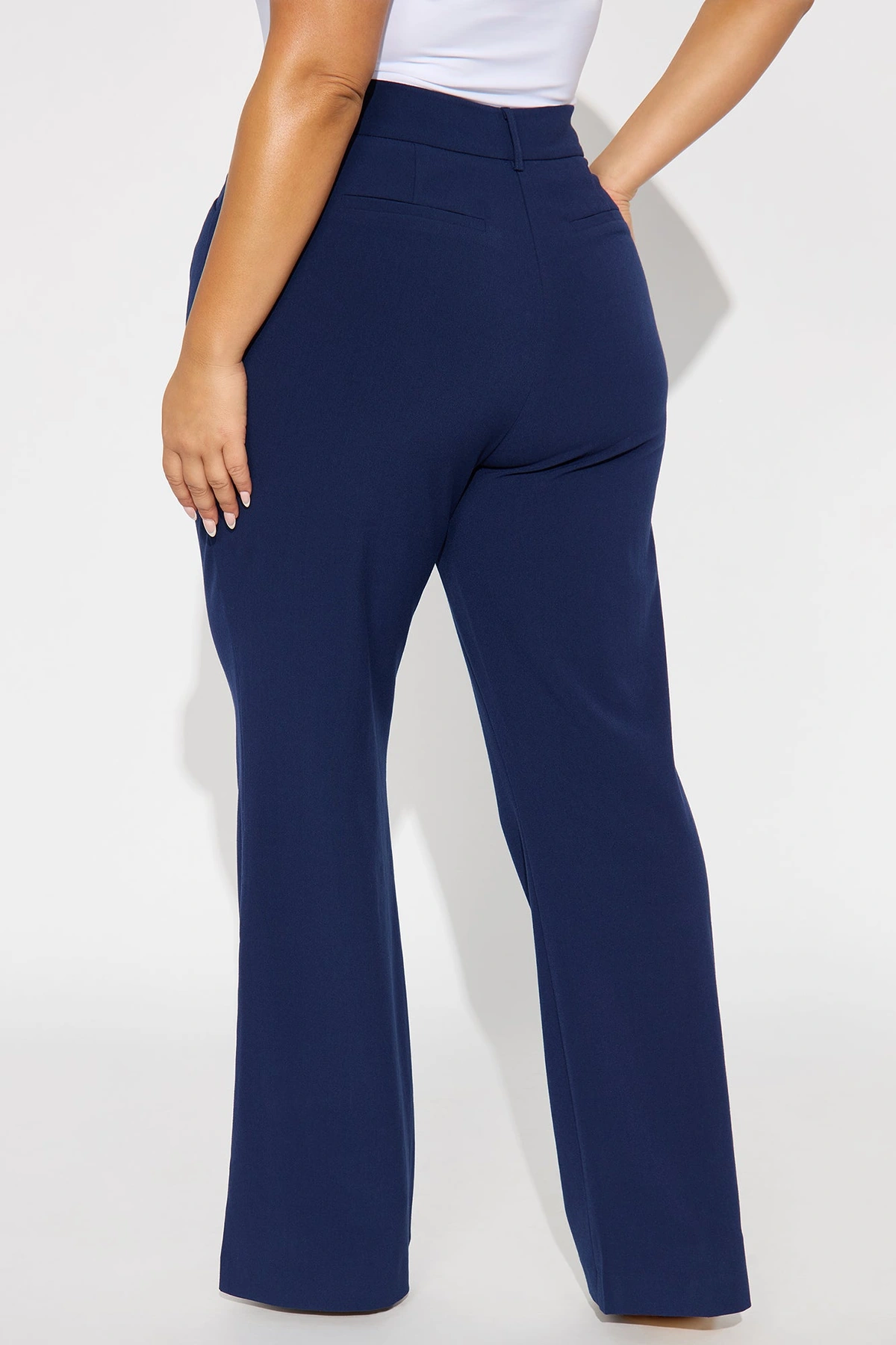 Tasha Dressy High Rise Pants - Navy — Azul-marinho