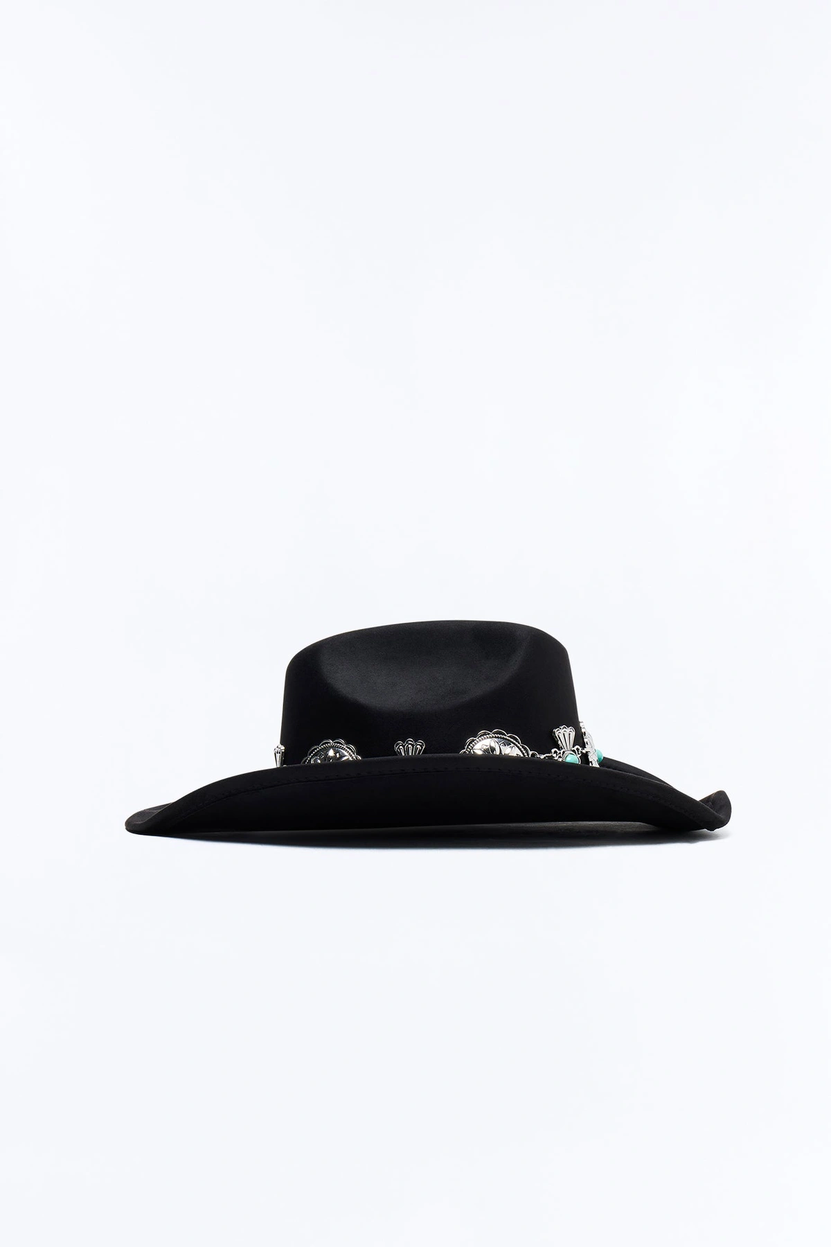 Off To The Rodeo Faux Suede Cowboy Hat - Black — Preto