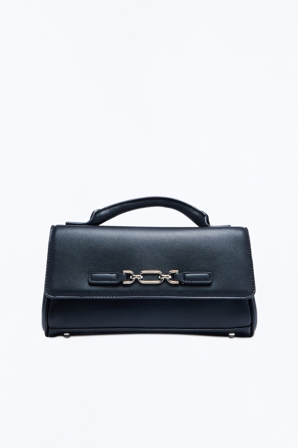 Whatever She Wants Faux Leather Crossbody Handbag - Black — Preto