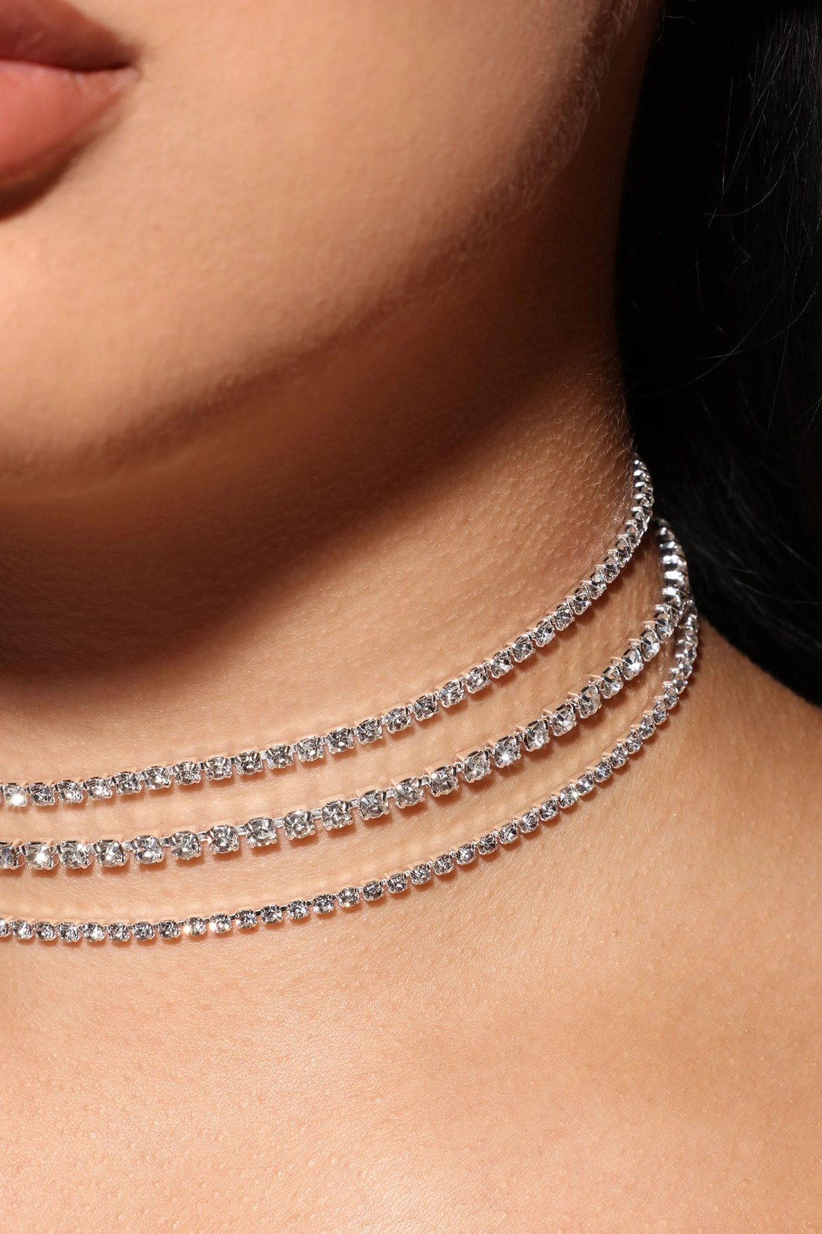 Best In The Game 3 Piece Choker Set - Silver — Prateado