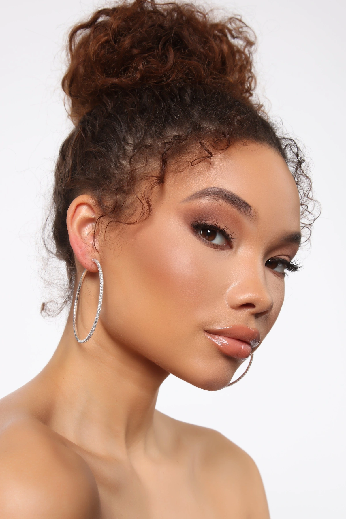 Baby Jewel Hoop Earrings - Silver — Prateado