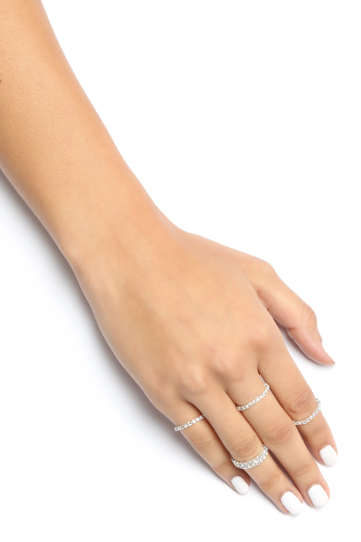 Stack Em Up Ring Set - Silver — Prateado