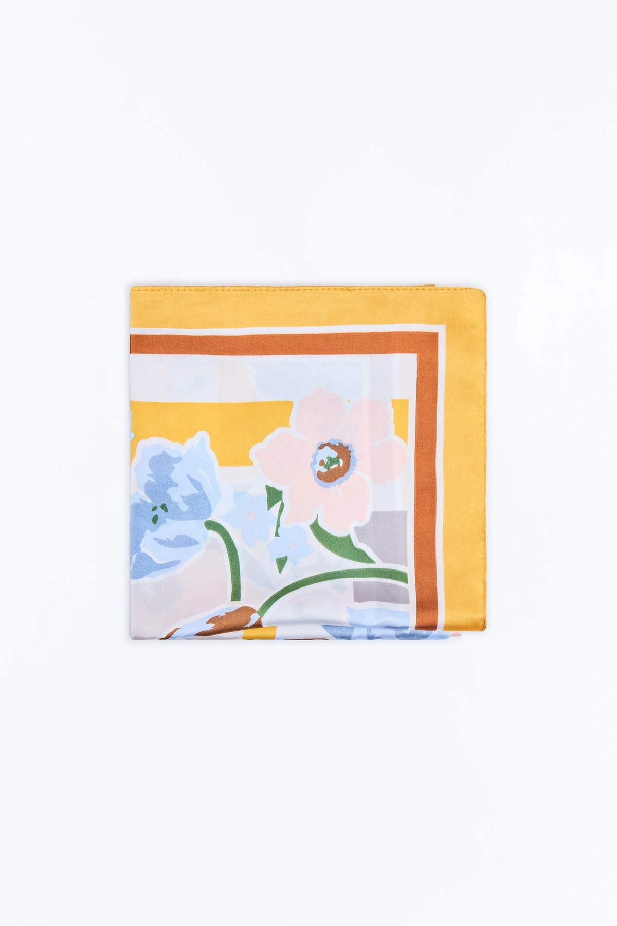 Flowers Of Sicily Head Scarf - Blue/combo — Azul/combinação