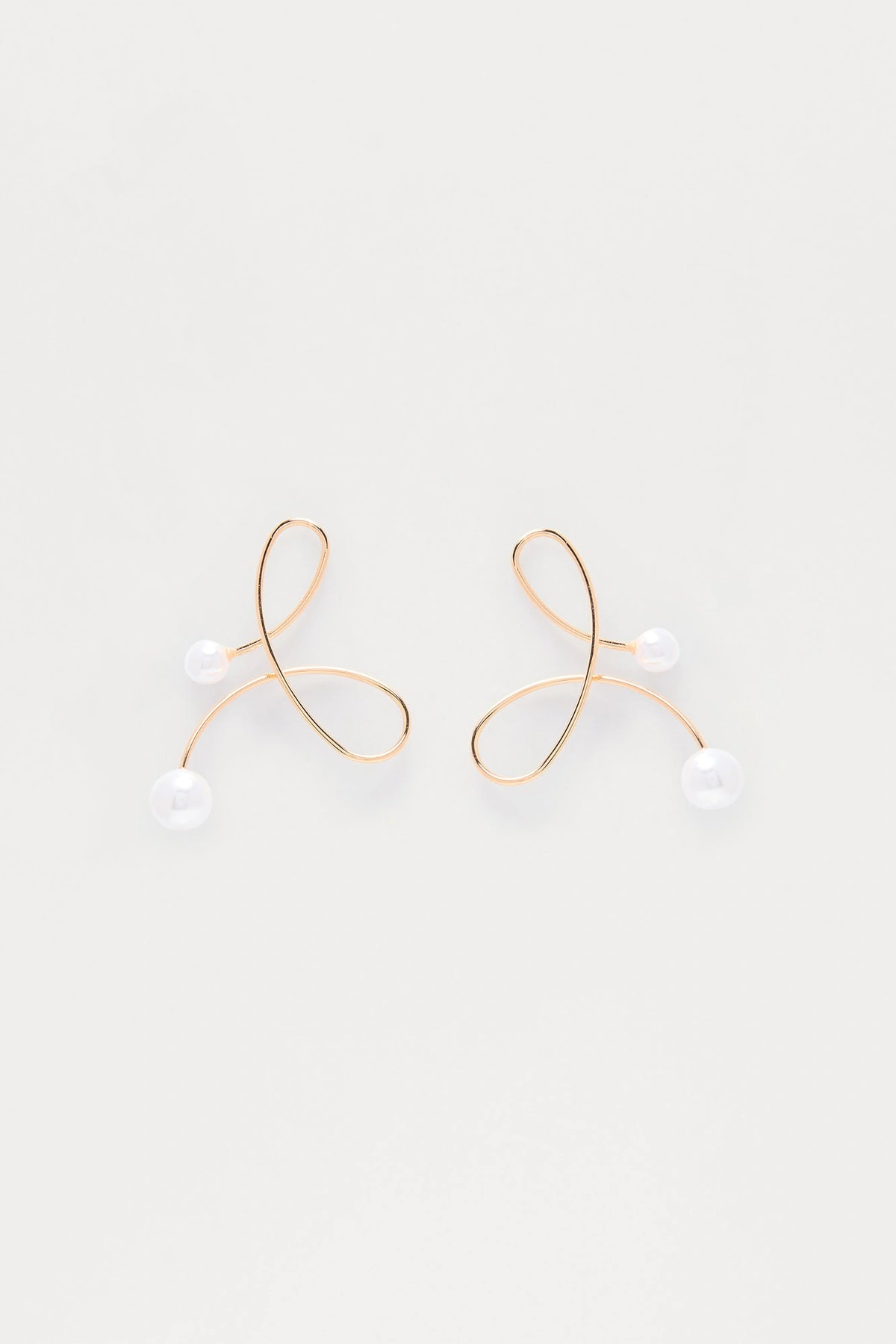 Shifted Feelings Abstract Earrings - Gold — Dourado