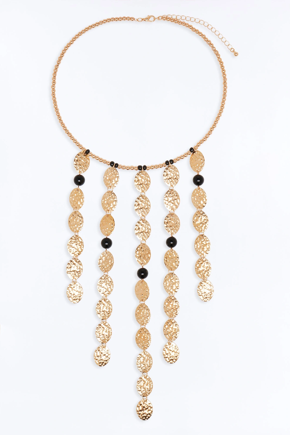 Endless Waves Necklace - Gold/Black — Dourado/Preto
