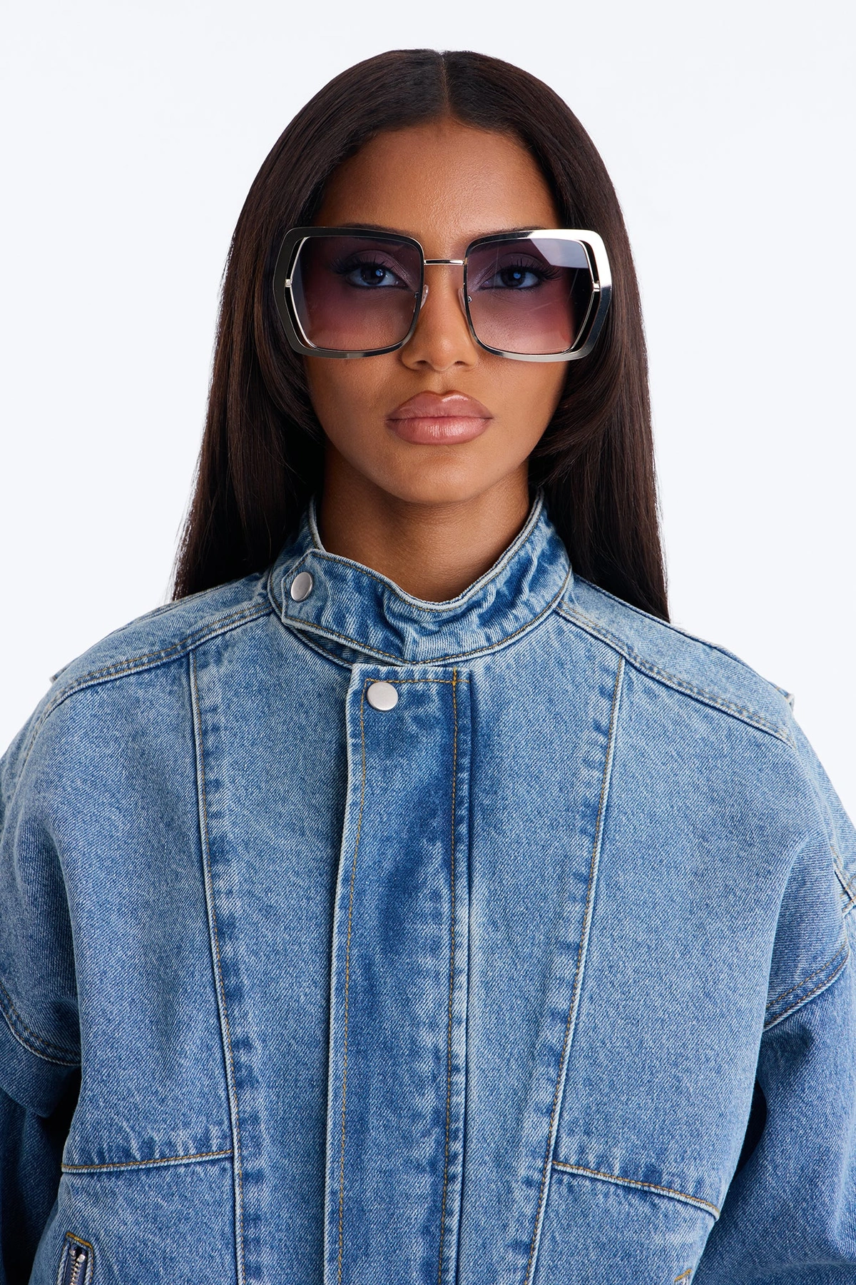 Retro Rebel Sunglasses - Silver/Blue — Prateado/Azul