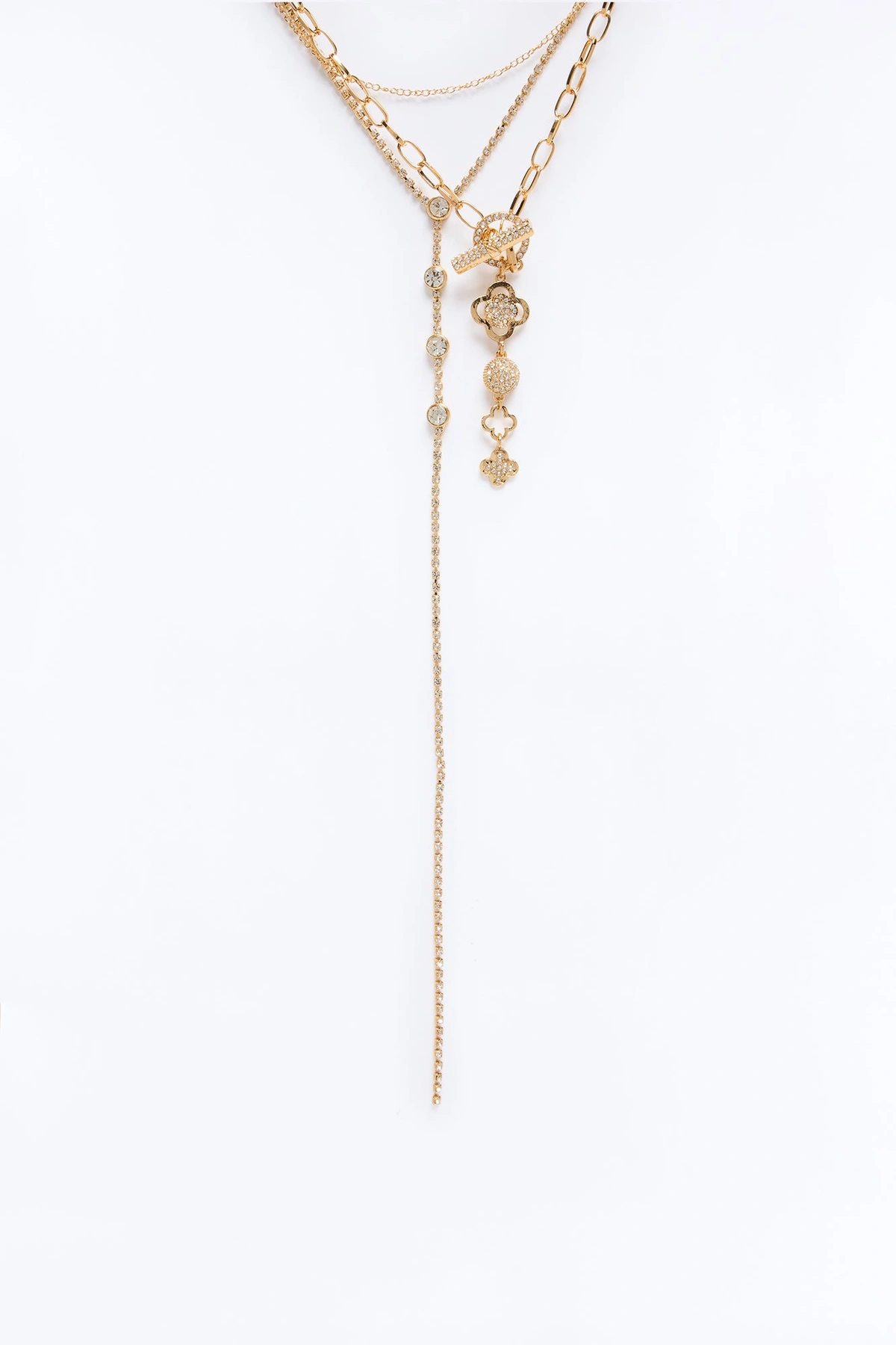 Lucky Glow Layered Necklace - Gold — Dourado
