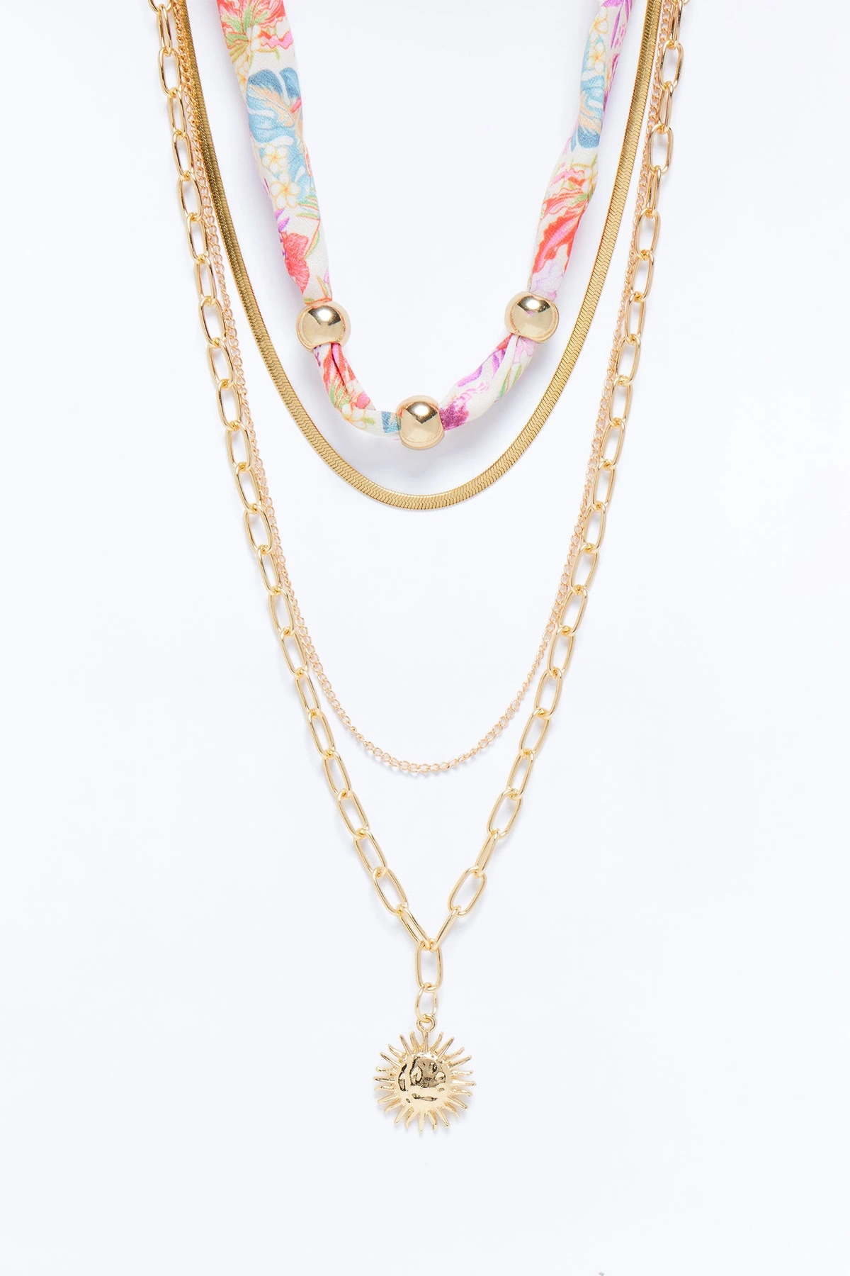 Sun Bath Day Dreams Necklace - Gold/combo — Dourado/combinação