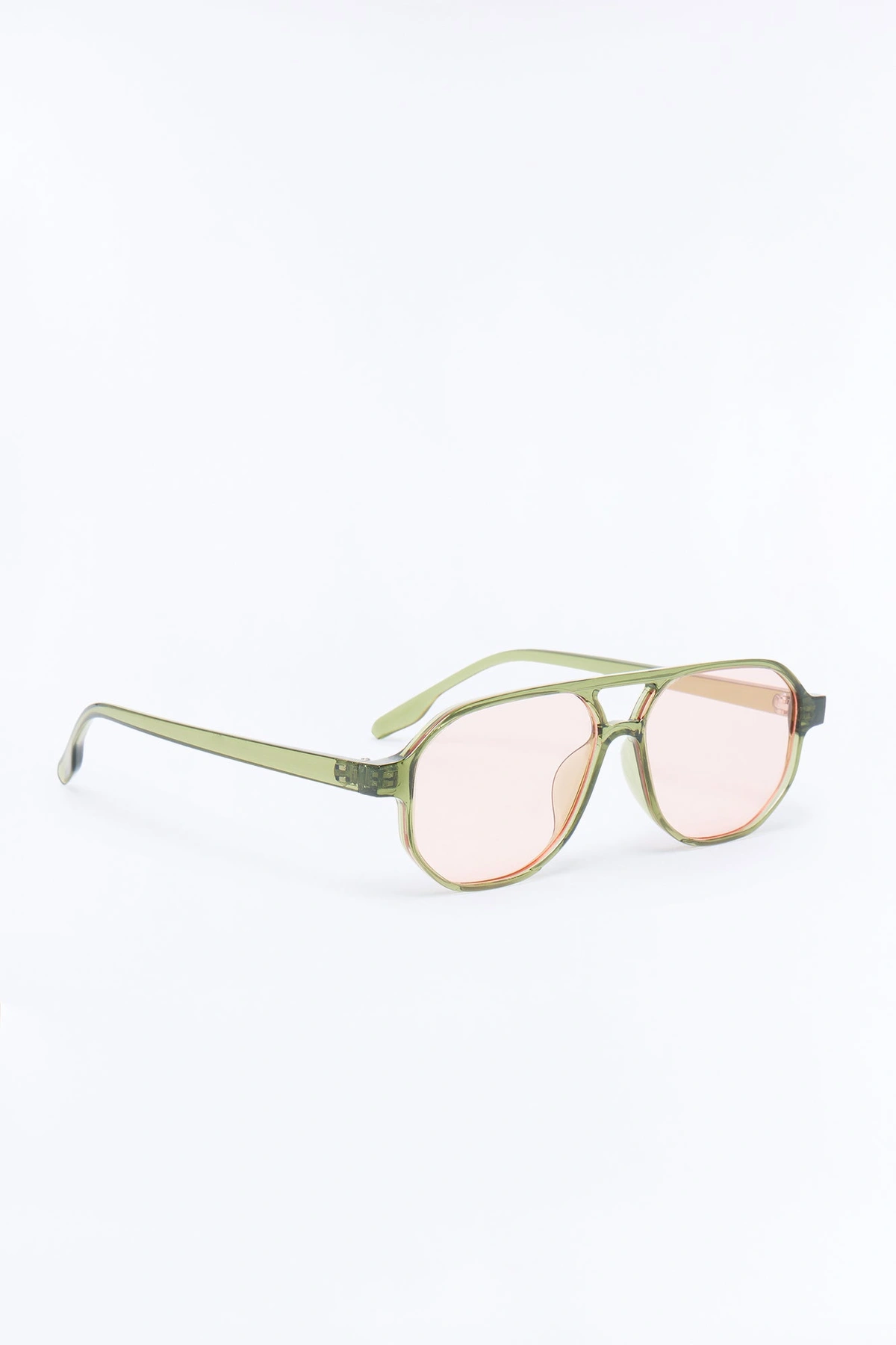 Strawberry Matcha Aviator Sunglasses - Green/combo — Verde/combinação