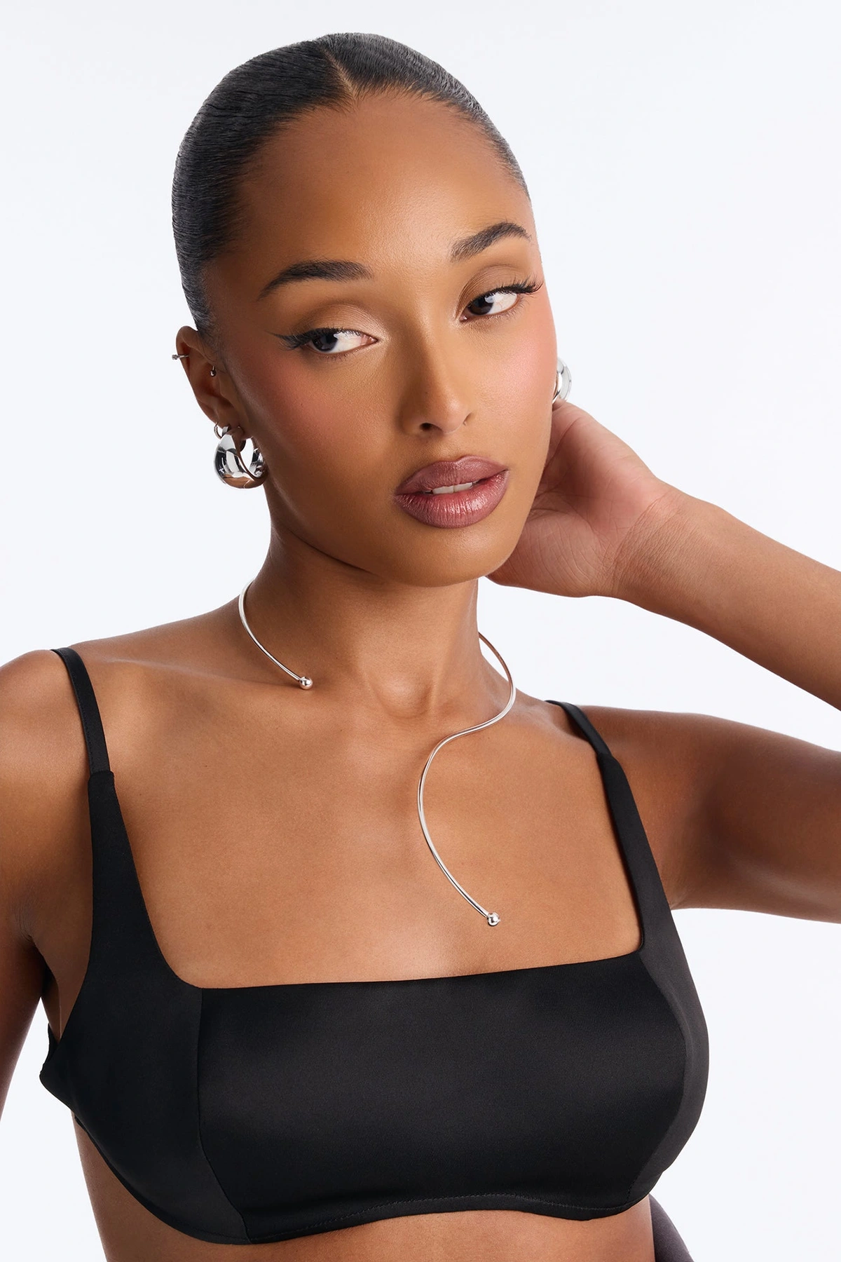 Making My Move Choker - Silver — Prateado
