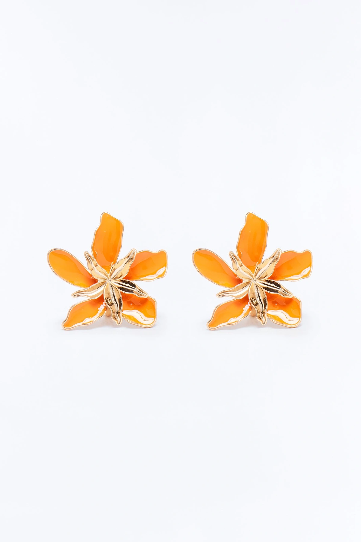 Lilly Floral Statement Ring - Orange/combo — Laranja/combinação