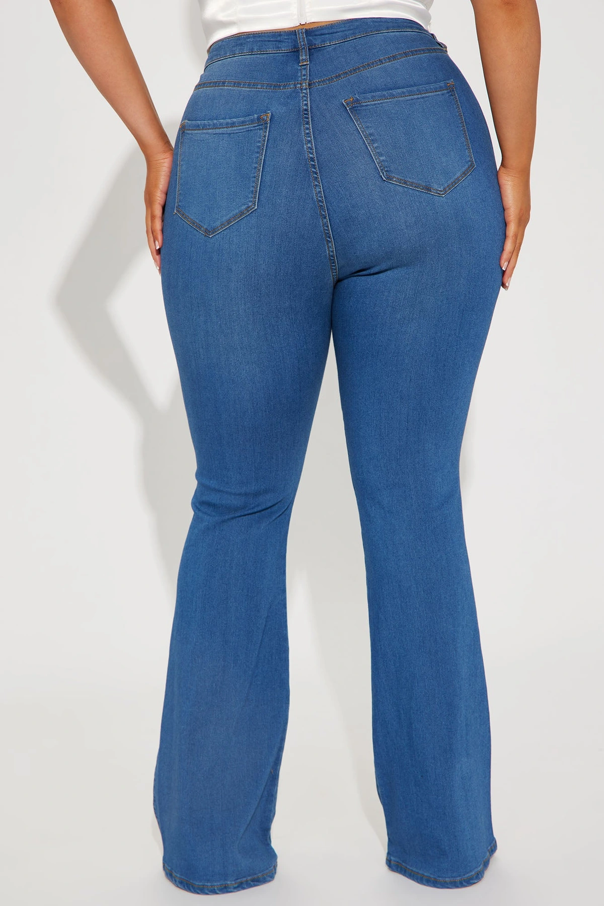 Deep In My Soul Flare Jeans - Medium Blue Wash — médio Azul lavagem