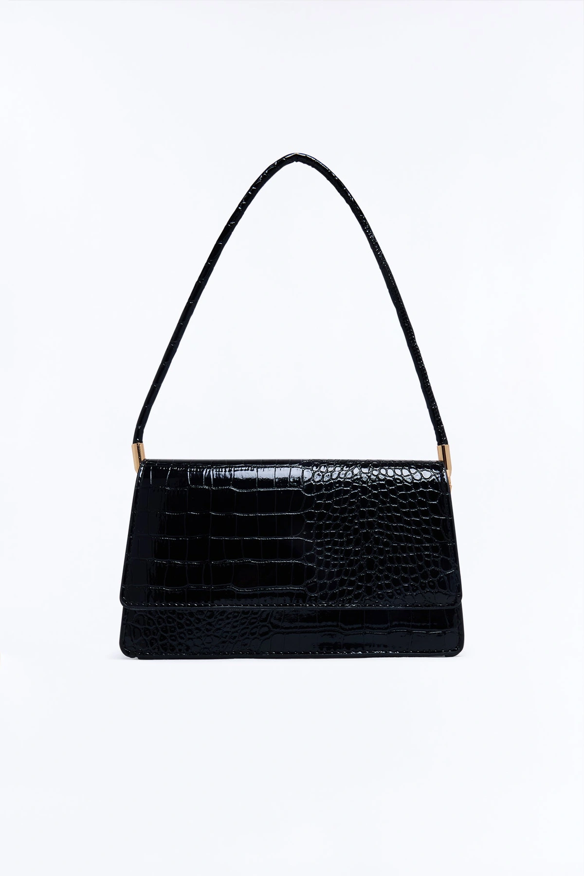 Croc Star Faux Leather Bag - Black — Preto