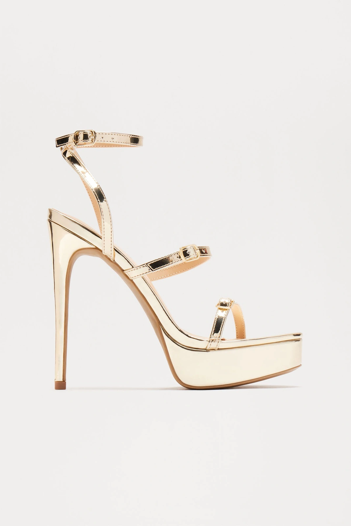 Xavia Platform Heels - Gold — Dourado