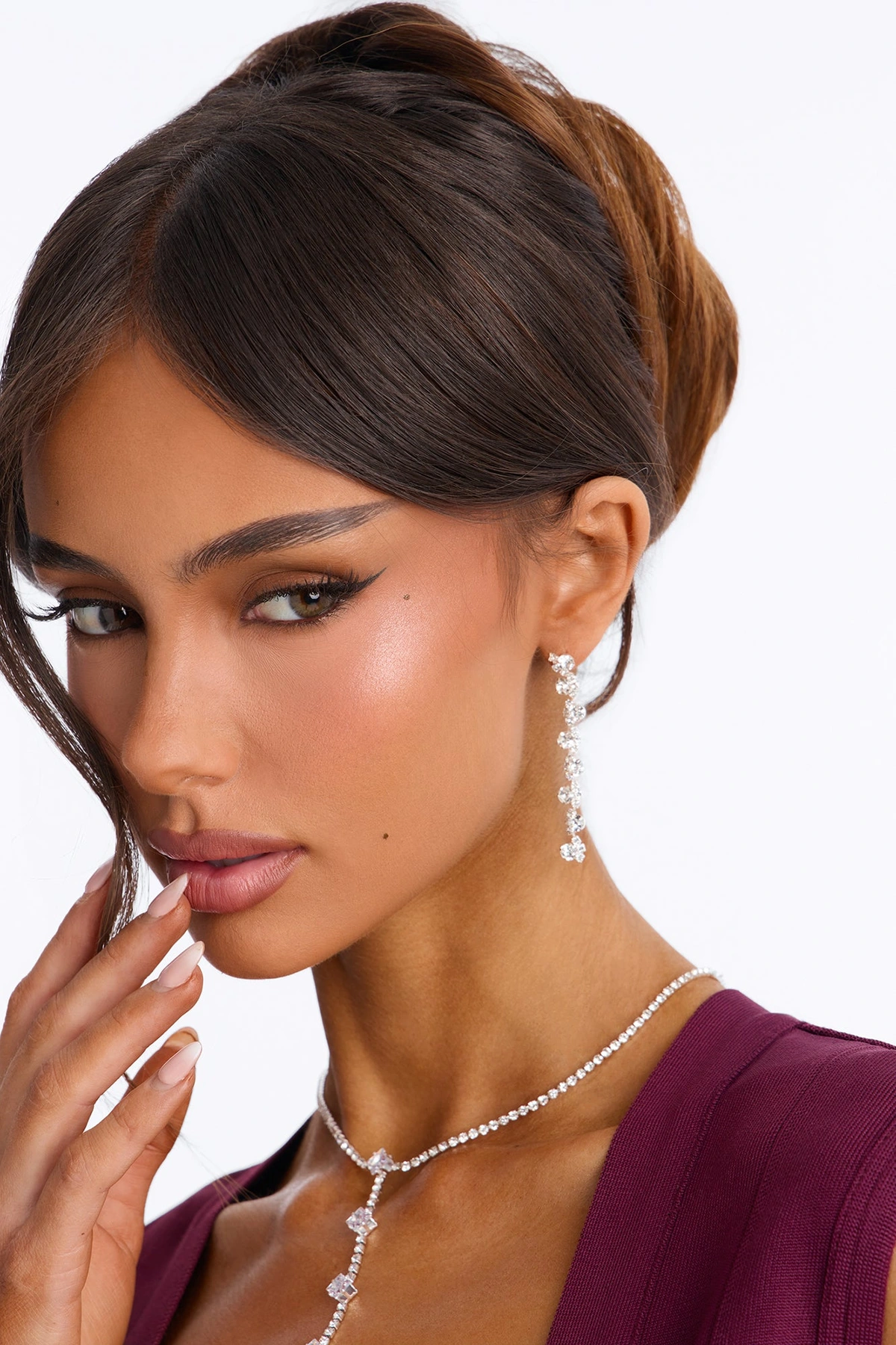 Night Essence Drop Earrings - Silver — Prateado
