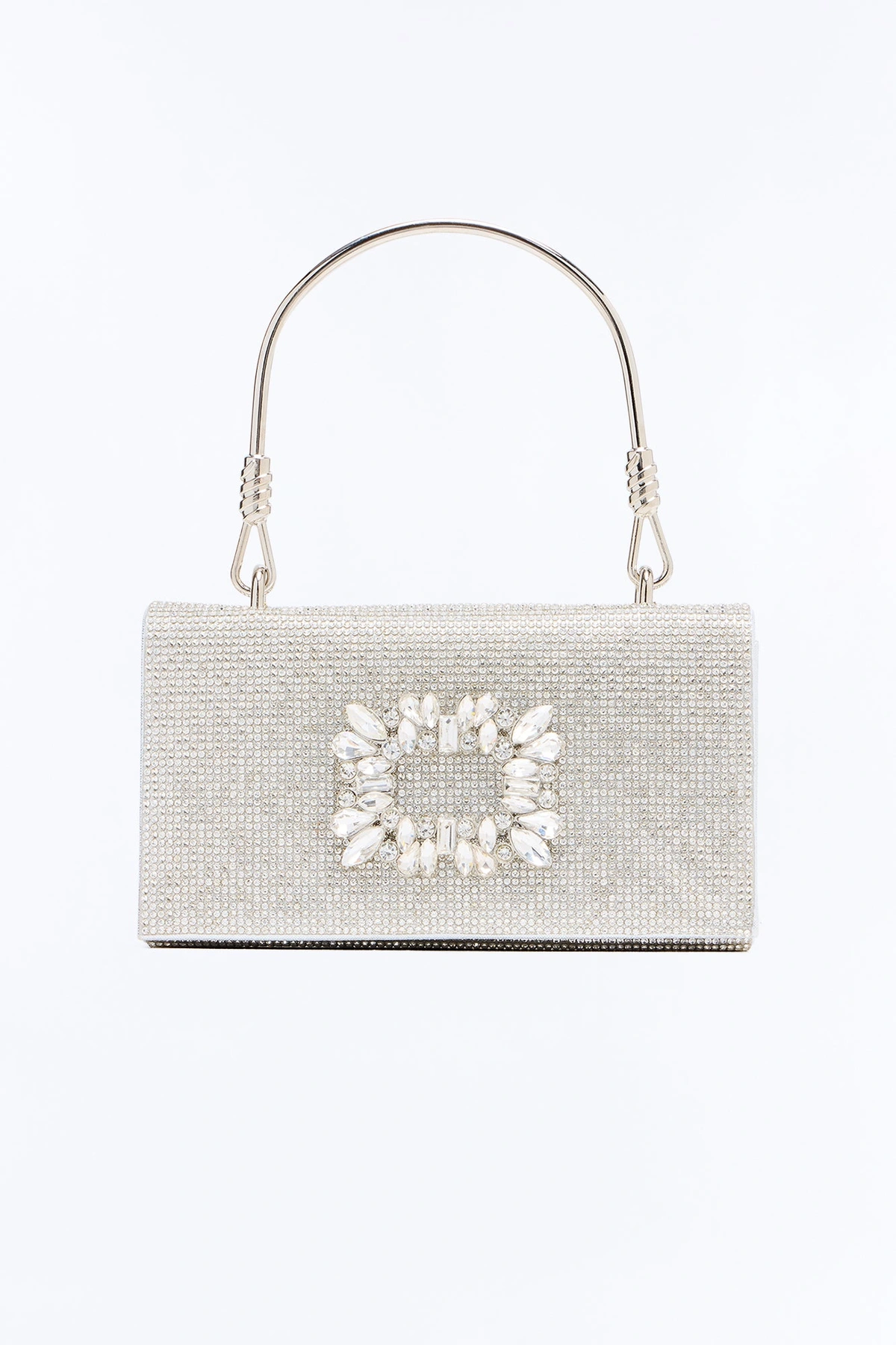 That Very Special One Rhinestone Satchel Handbag - Silver — Prateado