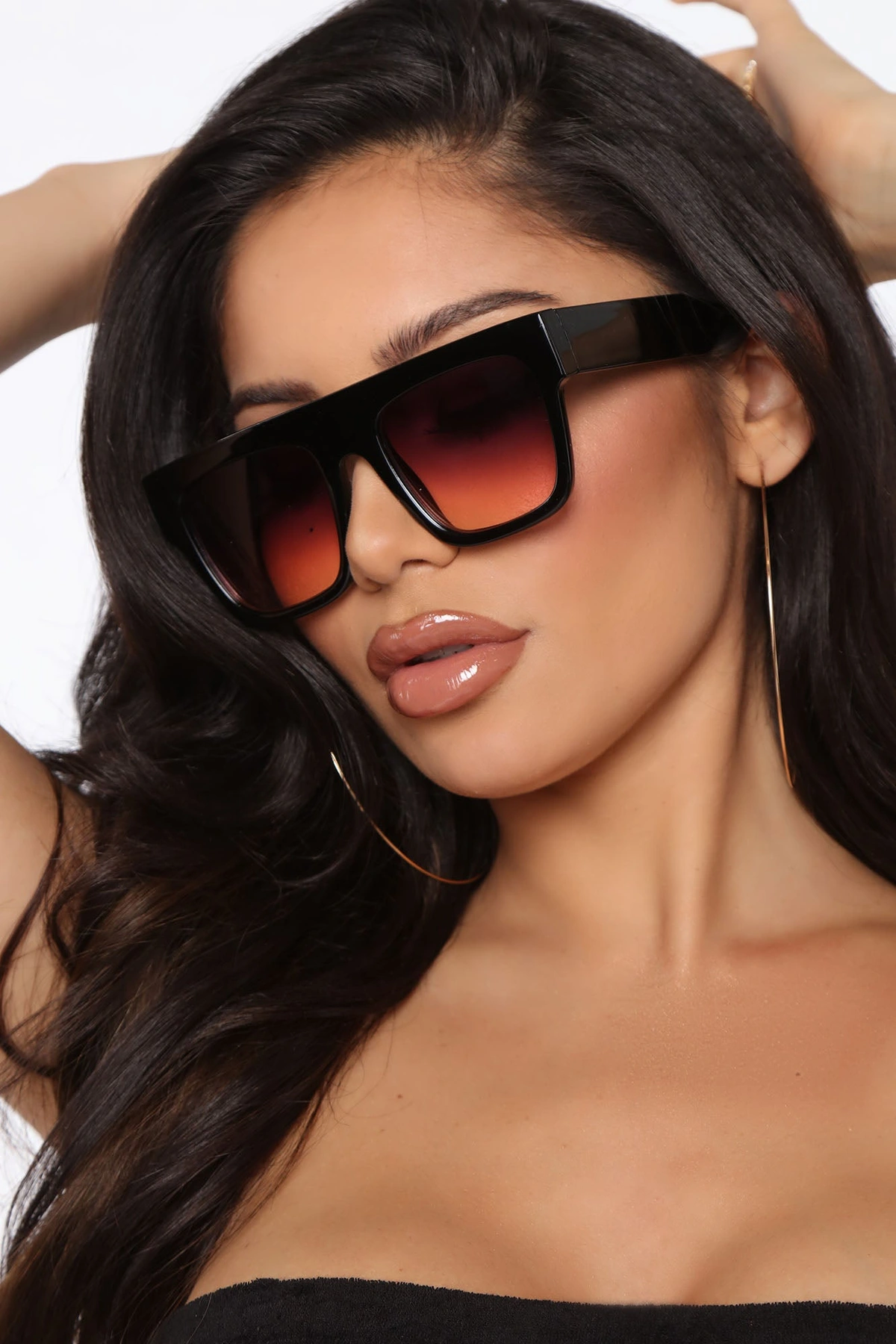 Care Free Shield Sunglasses - Black/Purple — Preto/Roxo