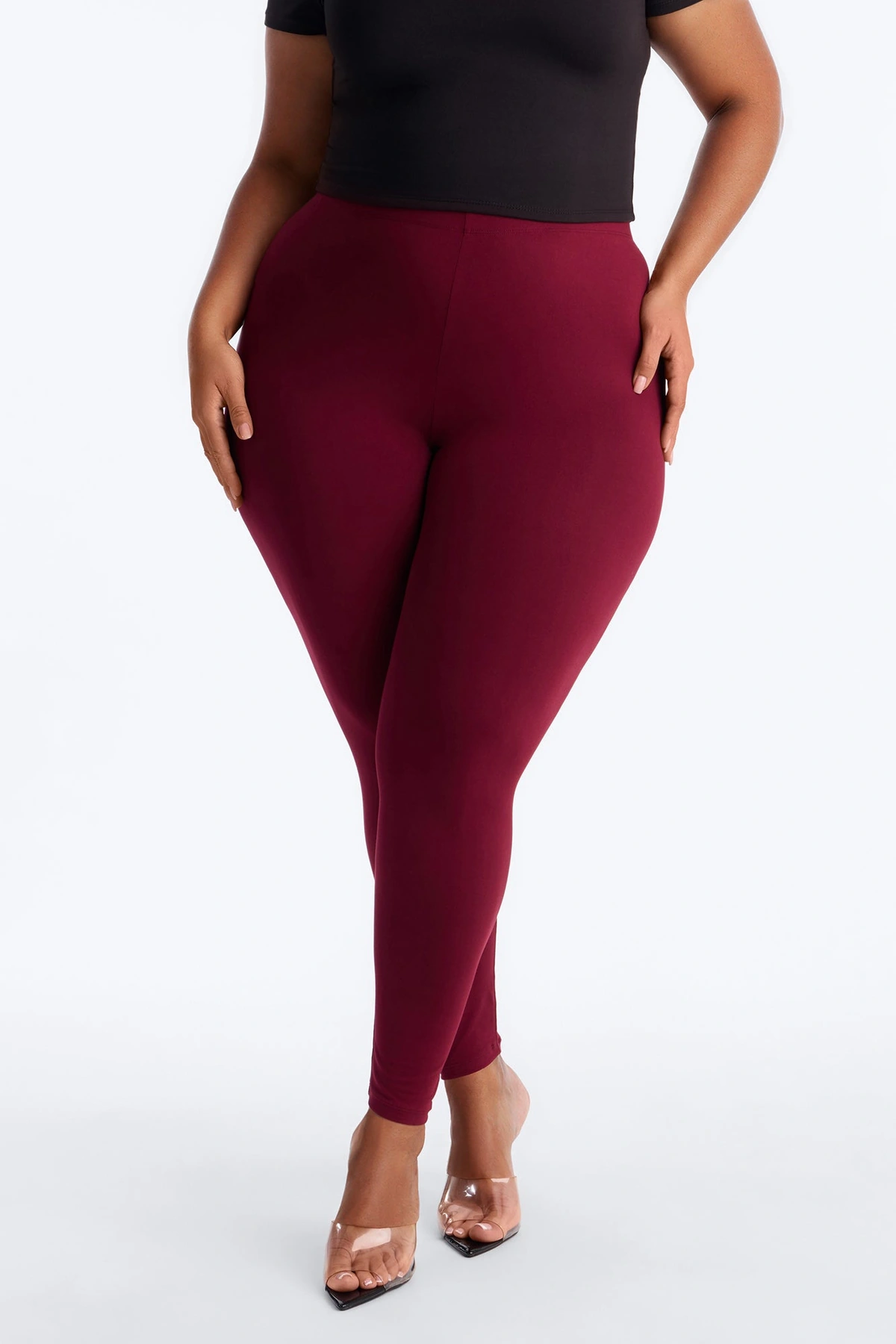 Almost Every Day Leggings - Wine — Vinho
