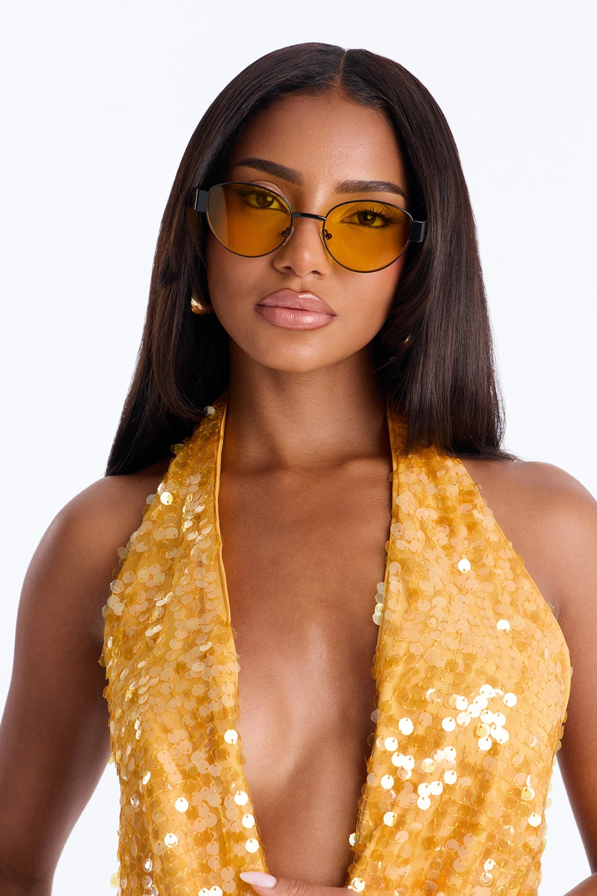 Latte Sipping Sunglasses - Black/Yellow — Preto/Amarelo