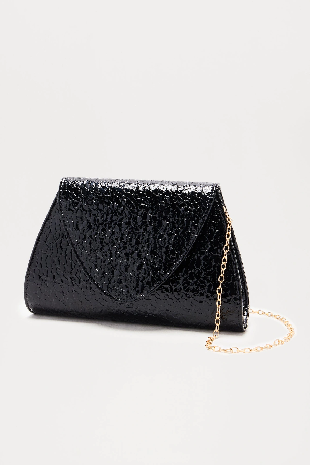 Adison Clutch - Black/Gold — Preto/Dourado