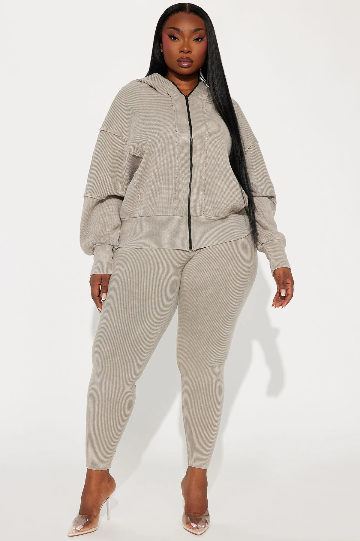Gigi Washed Legging Set - Grey — Cinzento