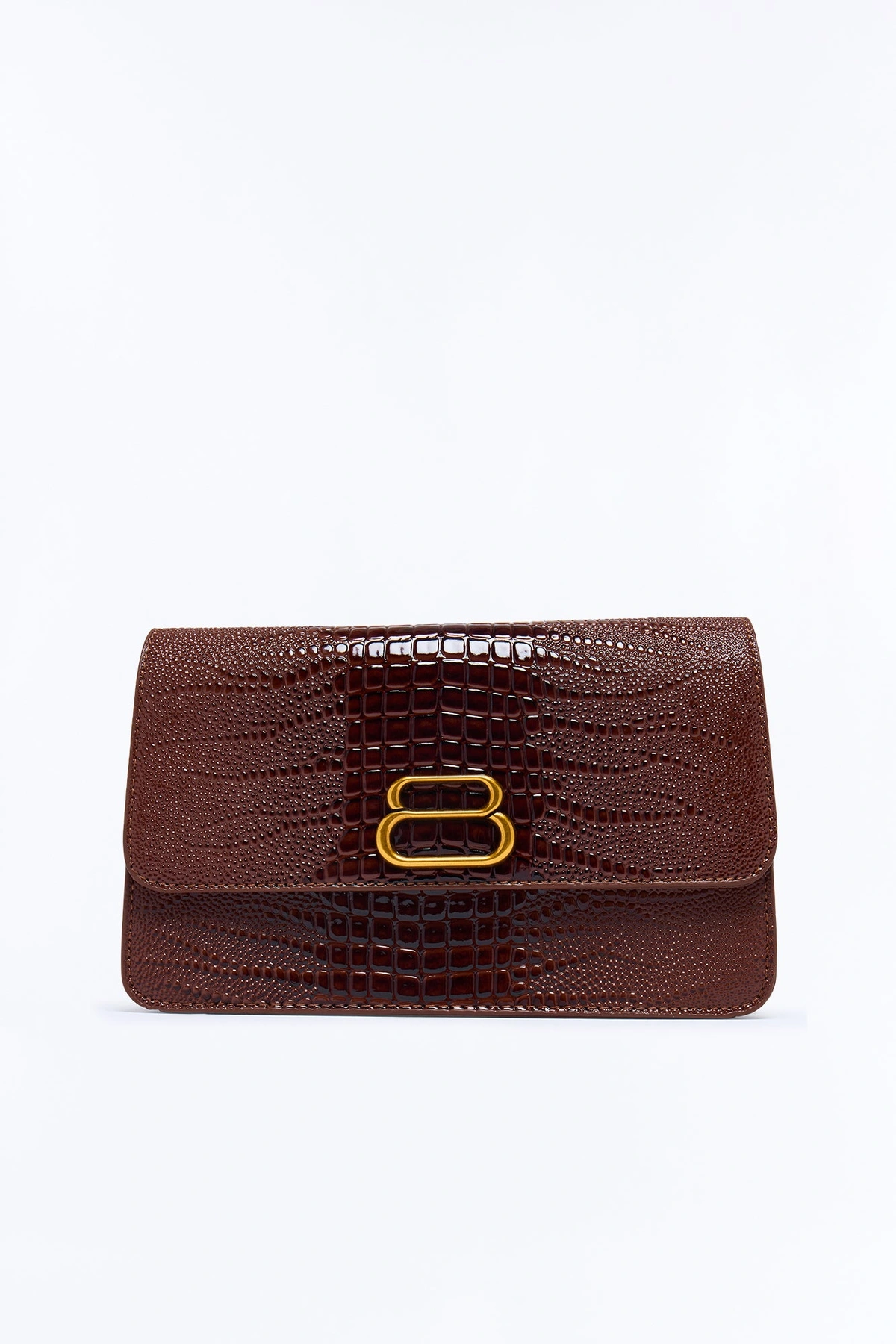 Croc Chic Handbag - Chocolate — Chocolate
