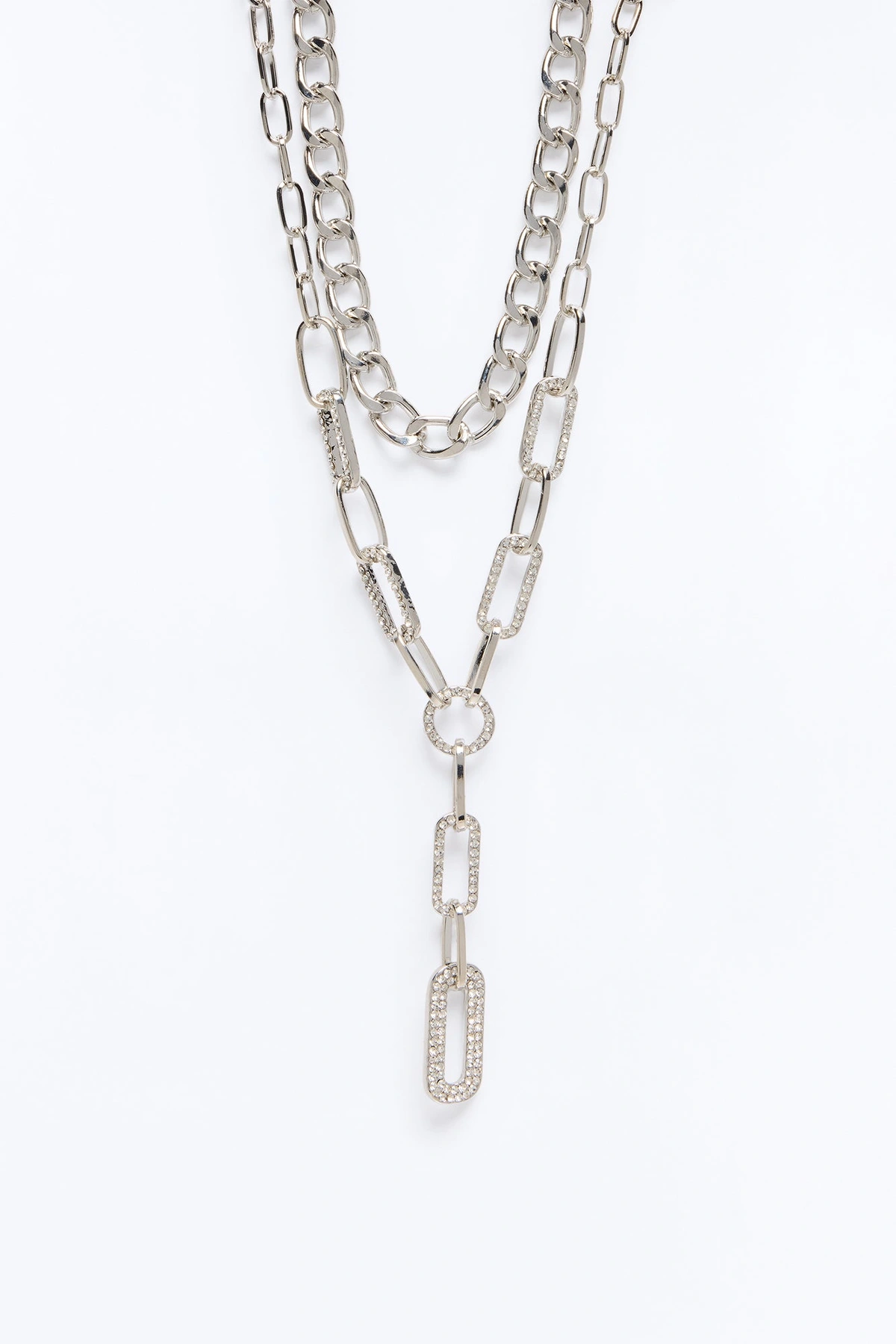 Pretty Reckless Layered Necklace - Silver — Prateado