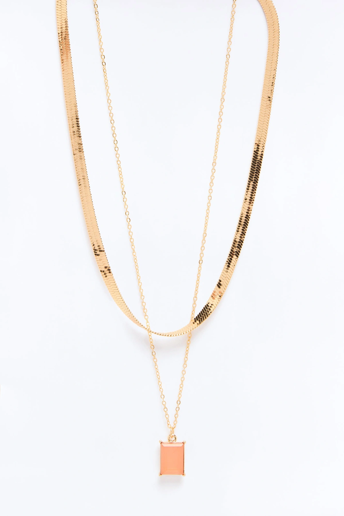 Little Gem Layered Necklace - Gold — Dourado