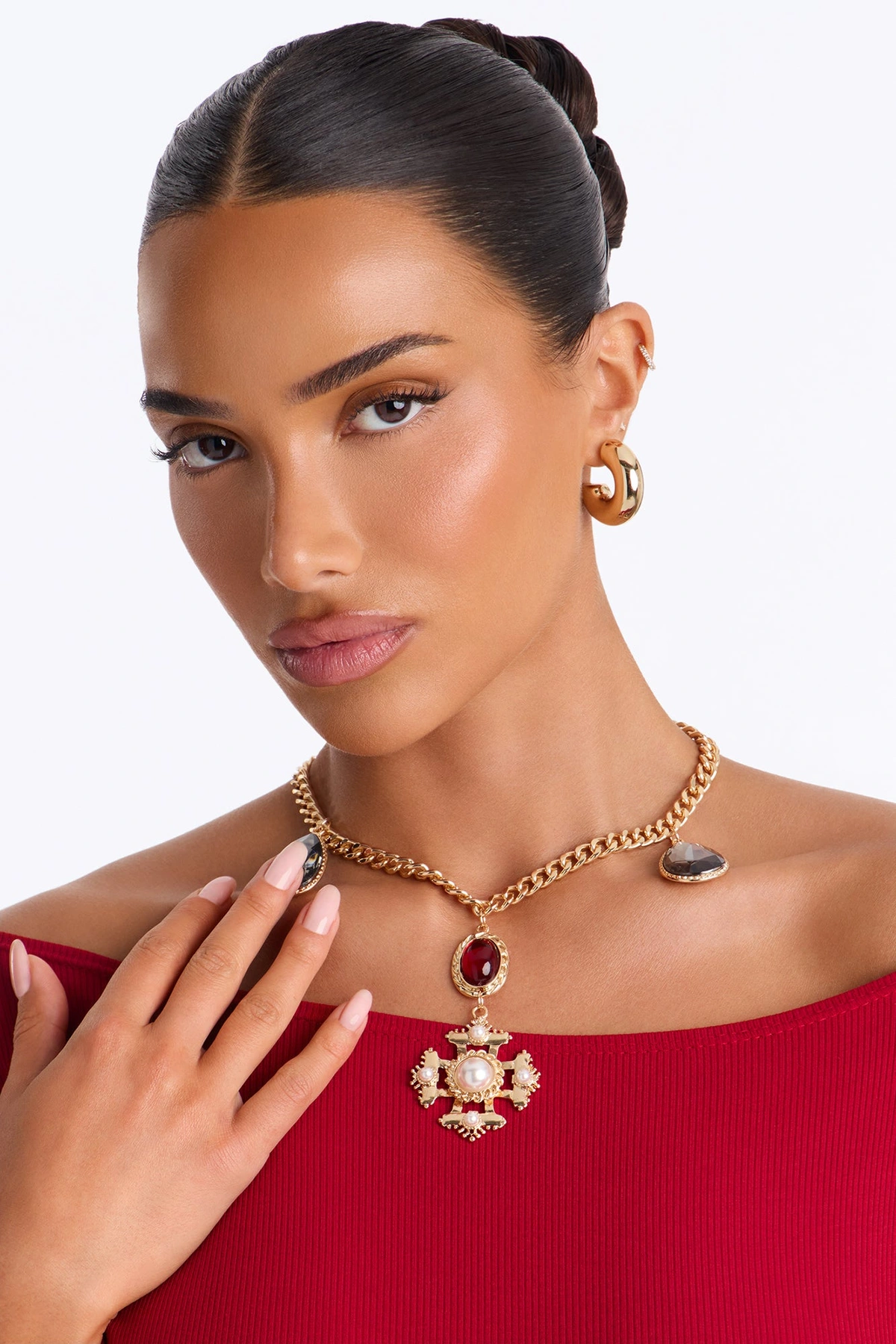 Put My Faith In You Necklace - Gold/combo — Dourado/combinação