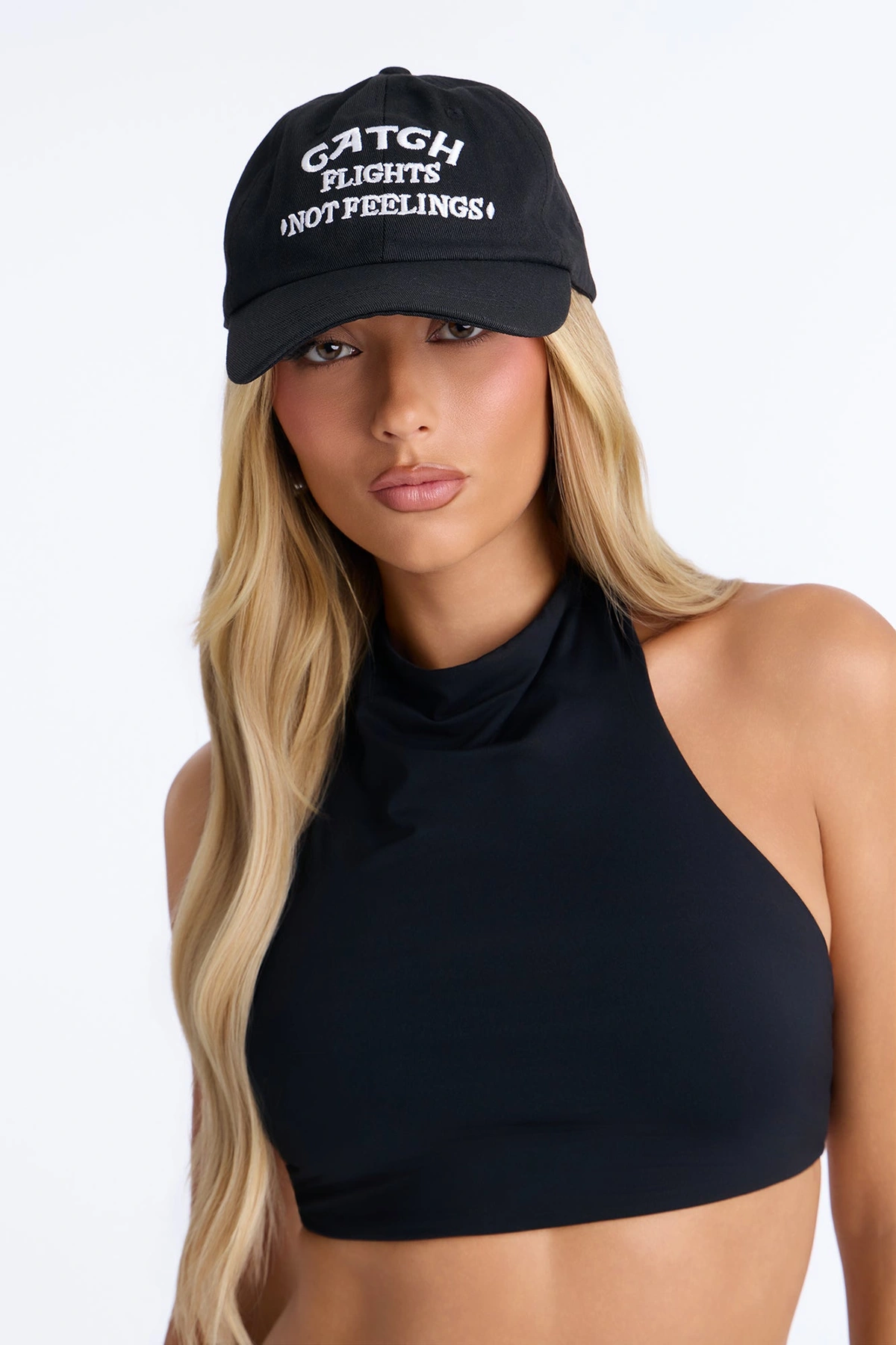 Catch Flights Baseball Hat - Black/combo — Preto/combinação