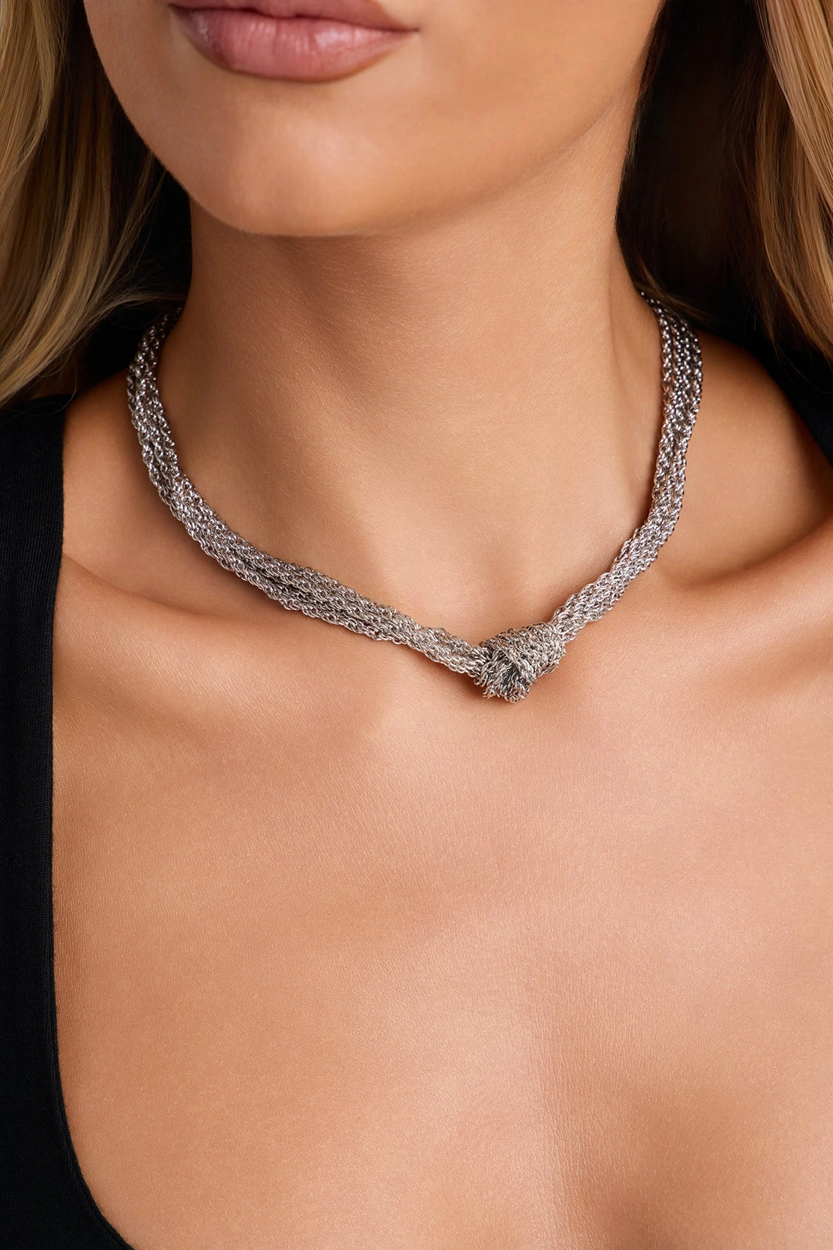 Unbreakable Bond Necklace - Silver — Prateado