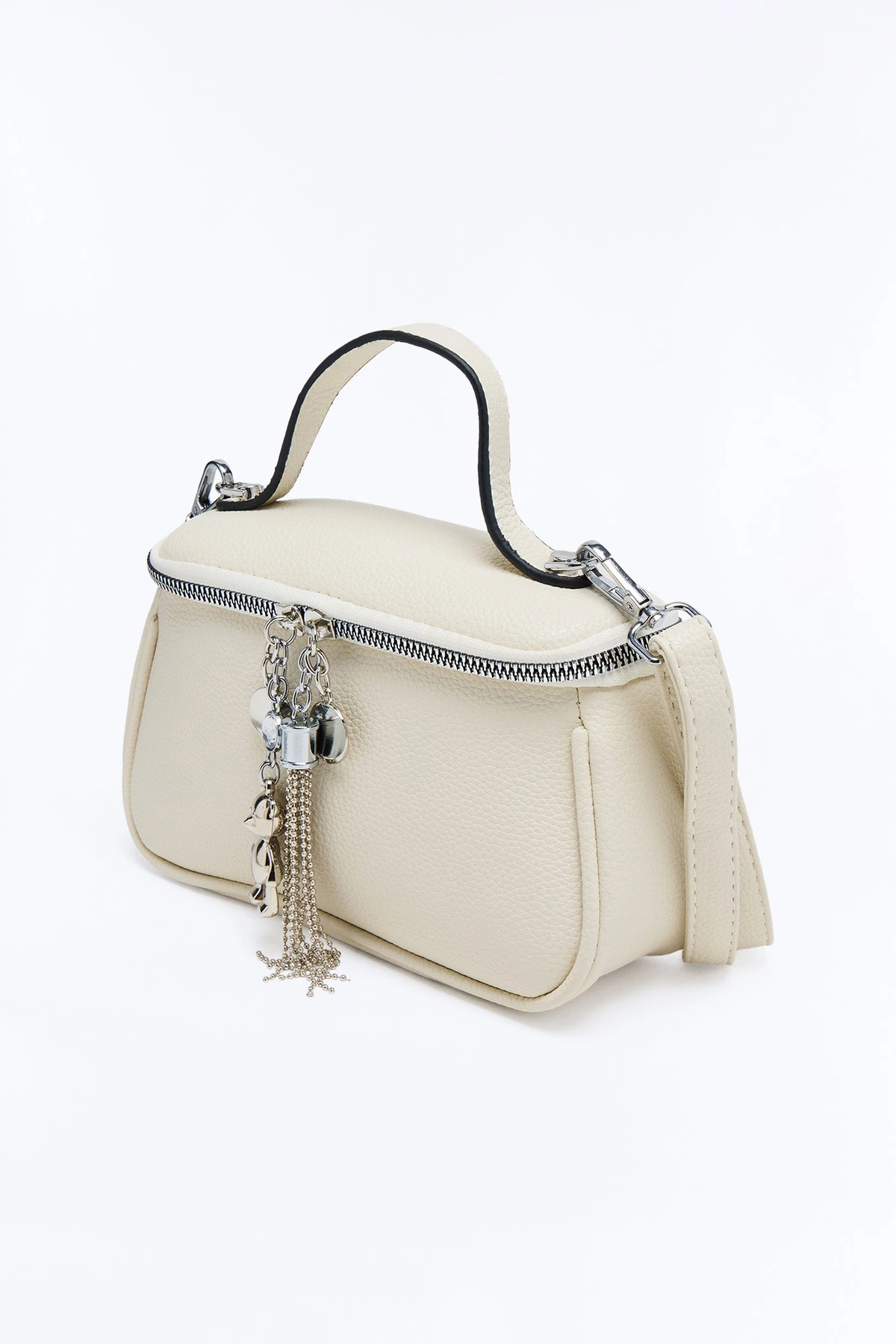 Bringing The Charm Faux Leather Crossbody - Ivory — Marfim